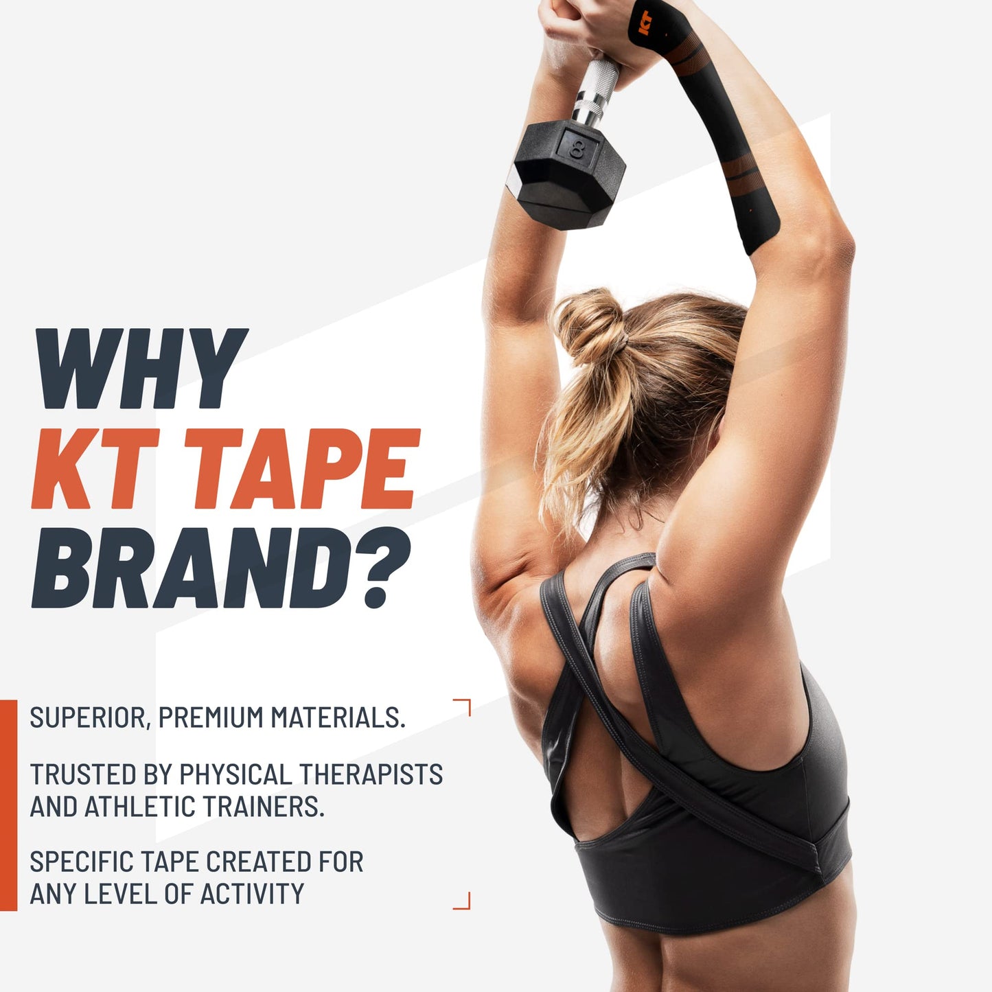KT Tape, Pro Synthetic Kinesiology Athletic Tape, 20 Count, 10” Precut Strip - Tennis Mindset