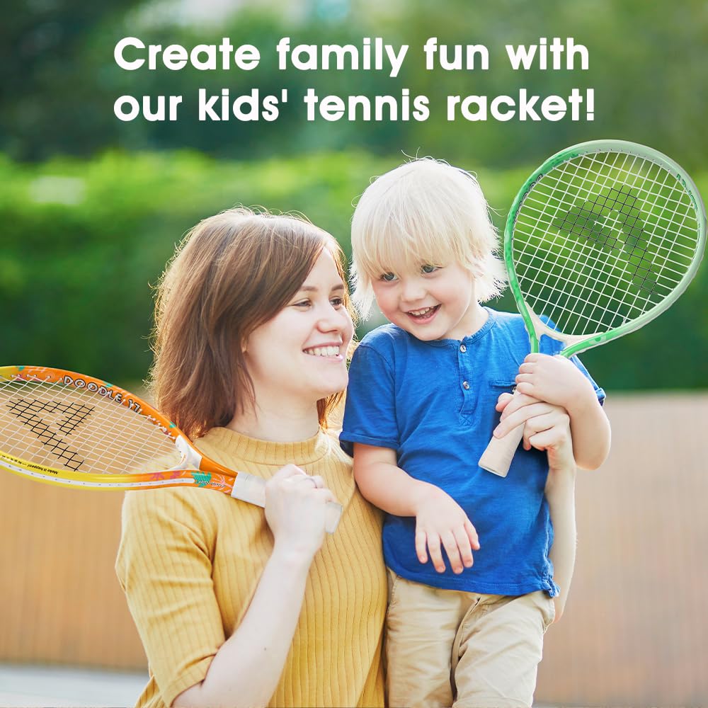 AMA SPORT Kids Tennis Racket for Junior Toddlers Starter Kit 17-25" Tennis Racquet for Girls and Boys with 420D Nylon Shoulder Strap Bag - Tennis Mindset