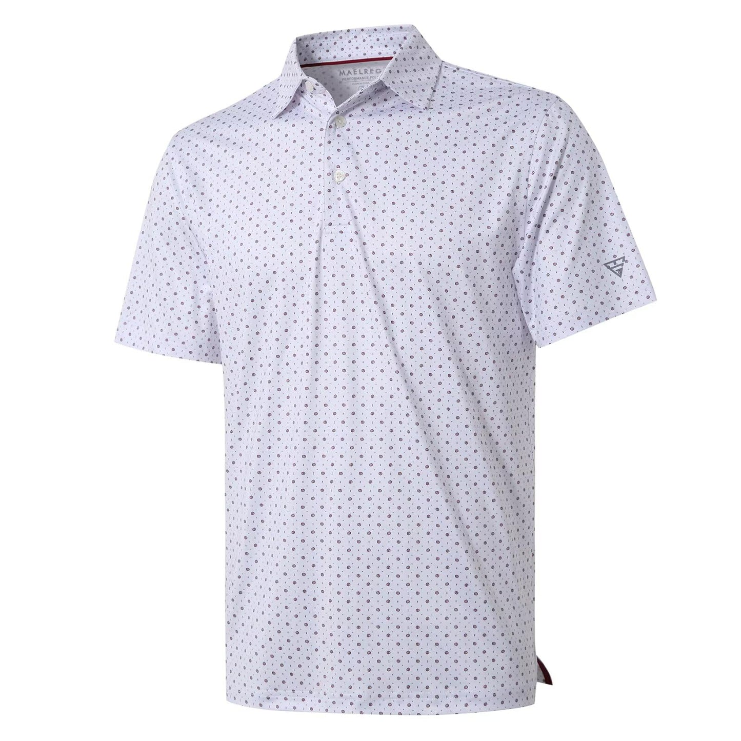 Golf Shirts for Men Dry Fit Short Sleeve Print Performance Moisture Wicking Polo Shirt - Tennis Mindset