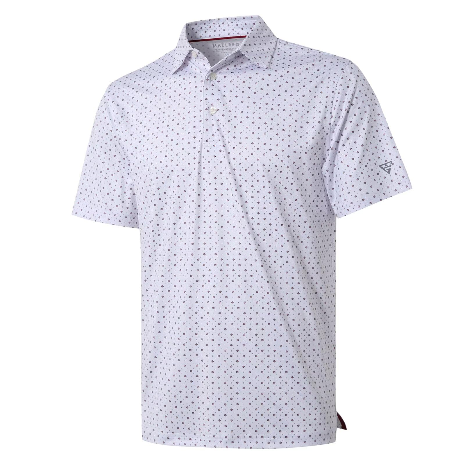 Golf Shirts for Men Dry Fit Short Sleeve Print Performance Moisture Wicking Polo Shirt - Tennis Mindset
