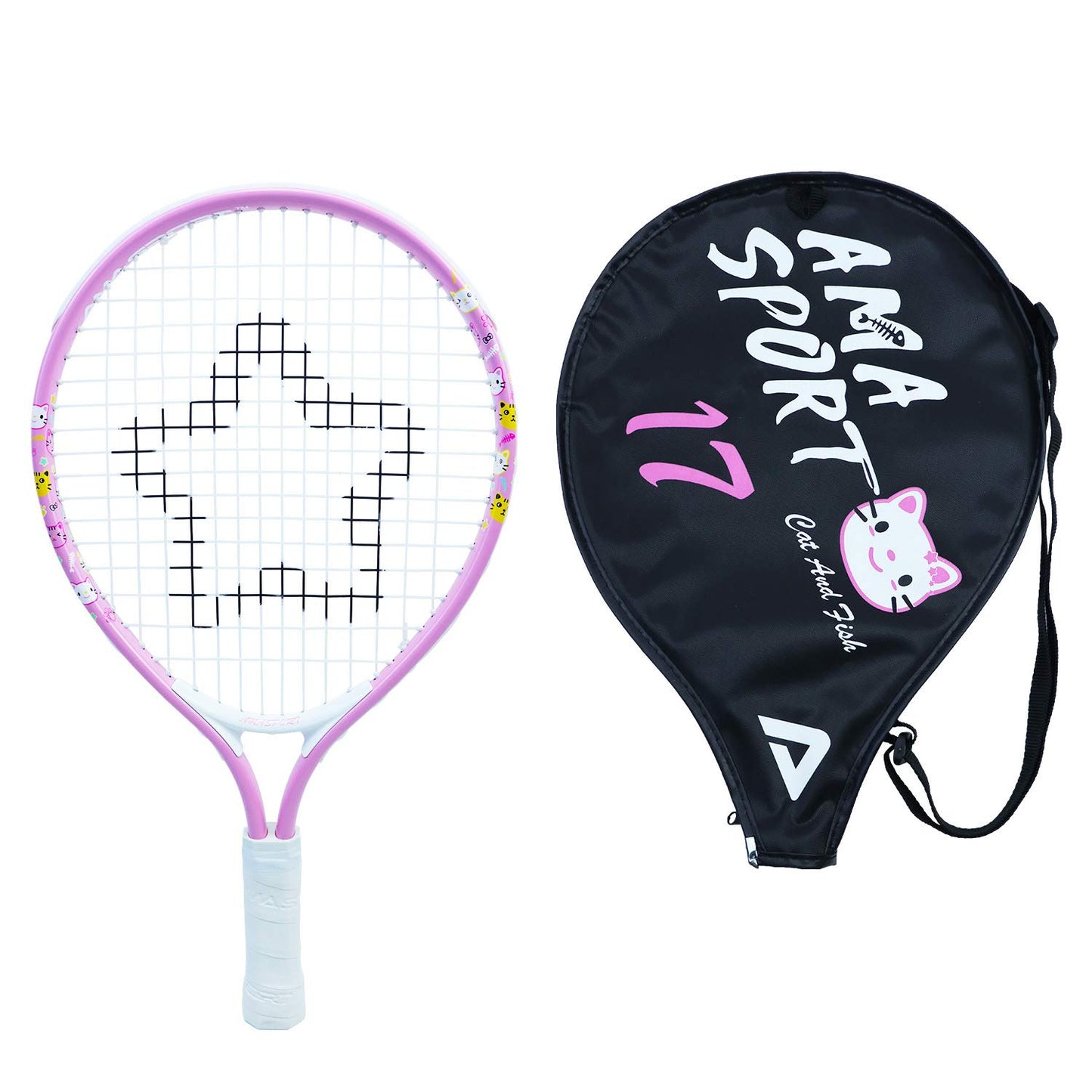 AMA SPORT Kids Tennis Racket for Junior Toddlers Starter Kit 17-25" Tennis Racquet for Girls and Boys with 420D Nylon Shoulder Strap Bag - Tennis Mindset