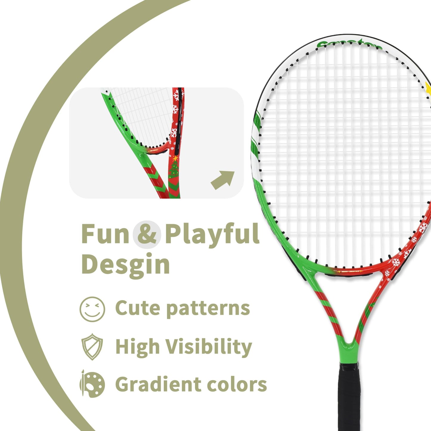 Senston 19" 23" 25" Kids Junior Tennis Racquet for Kids Children Boys Girls Tennis Rackets with Racket Cover - Tennis Mindset