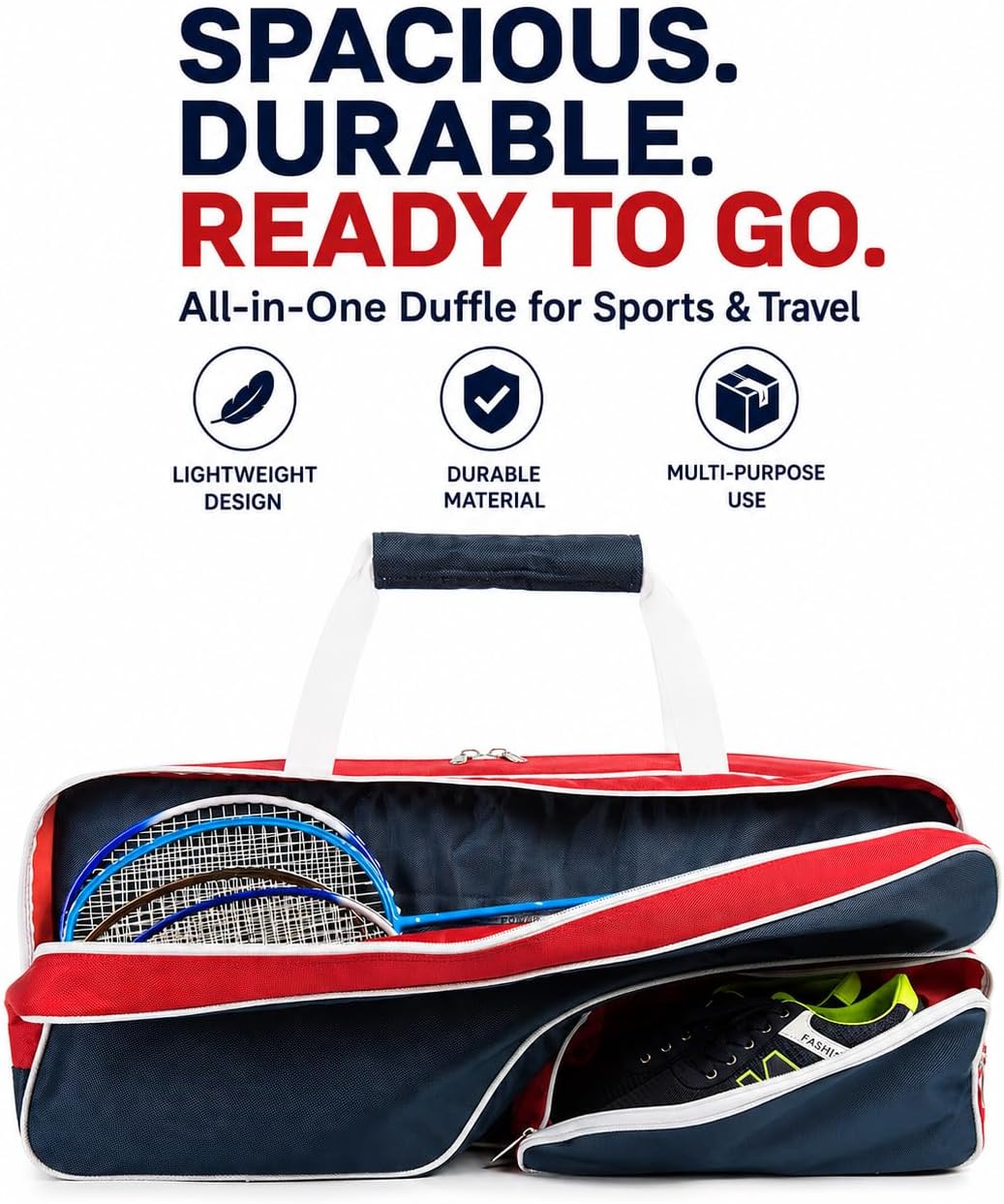 K-Cliffs Tennis Racket Bag | Deluxe Ballistic Nylon | Shoe Compartment - Tennis Mindset