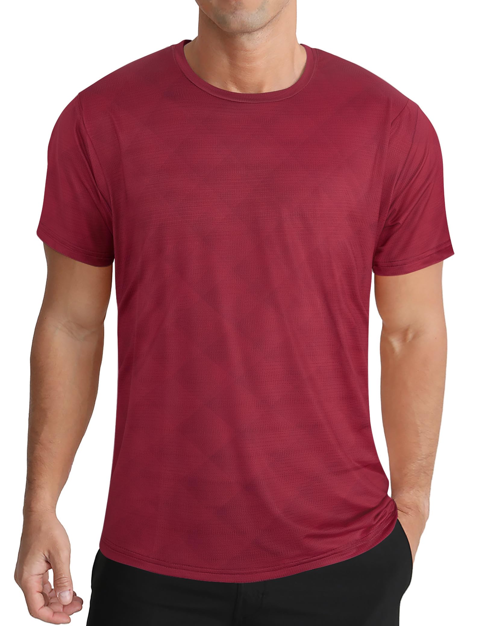 Men's Athletic T-Shirt Performance Gym Shirt Quick Dry Running Workout Tops - Tennis Mindset