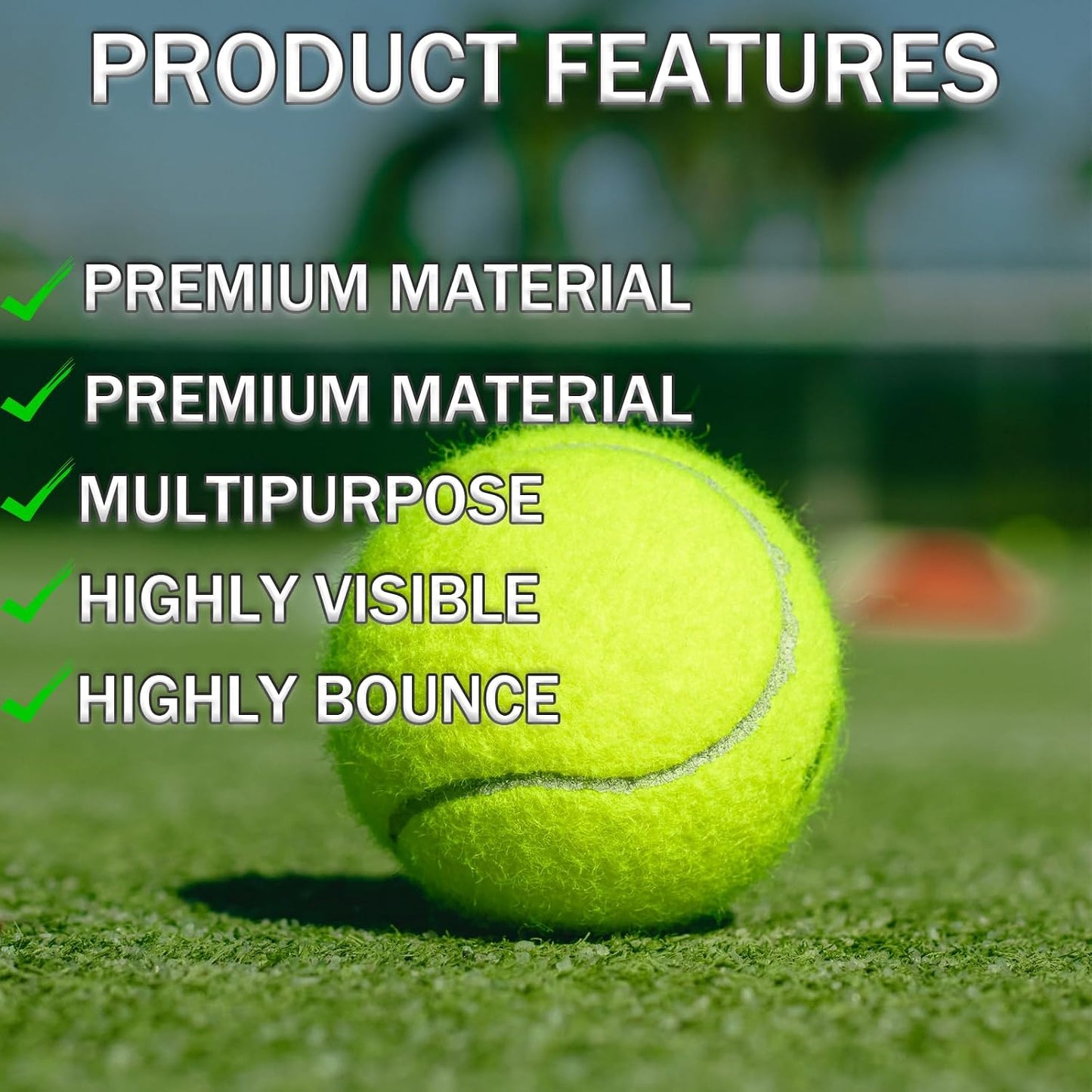 SHYUJAJIE Tennis Ball,6 Pack Practice Balls Bulk,Dog Balls with Mesh Bag