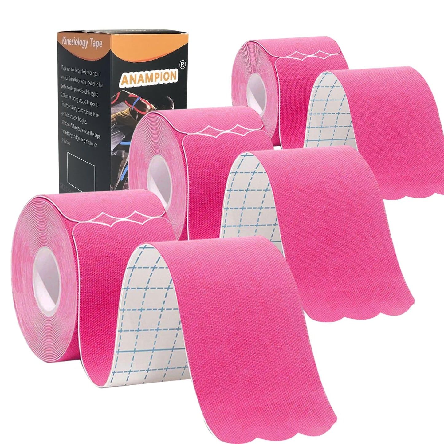 Kinesiology Tape Precut Strips Pro Athletic (3 Rolls,60 Strips) Original Cotton Waterproof Breathable Latex Free Tape for Muscle Pain Relief and Joint Support Elastic Sports Activities Tapes (Mix) - Tennis Mindset