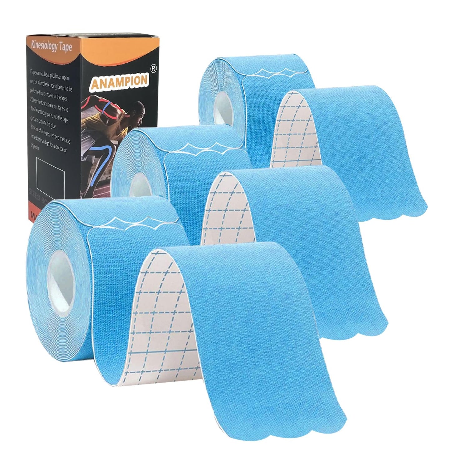 Kinesiology Tape Precut Strips Pro Athletic (3 Rolls,60 Strips) Original Cotton Waterproof Breathable Latex Free Tape for Muscle Pain Relief and Joint Support Elastic Sports Activities Tapes (Mix) - Tennis Mindset