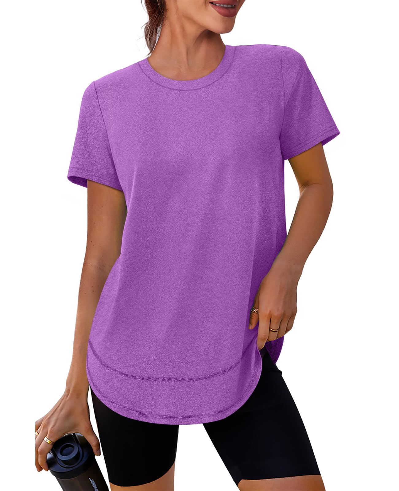 XIEERDUO Womens Workout Tops Short Sleeve Shirts Sun Protection UPF 50+ Quick Dry Outfits for Hiking Running S-3XL