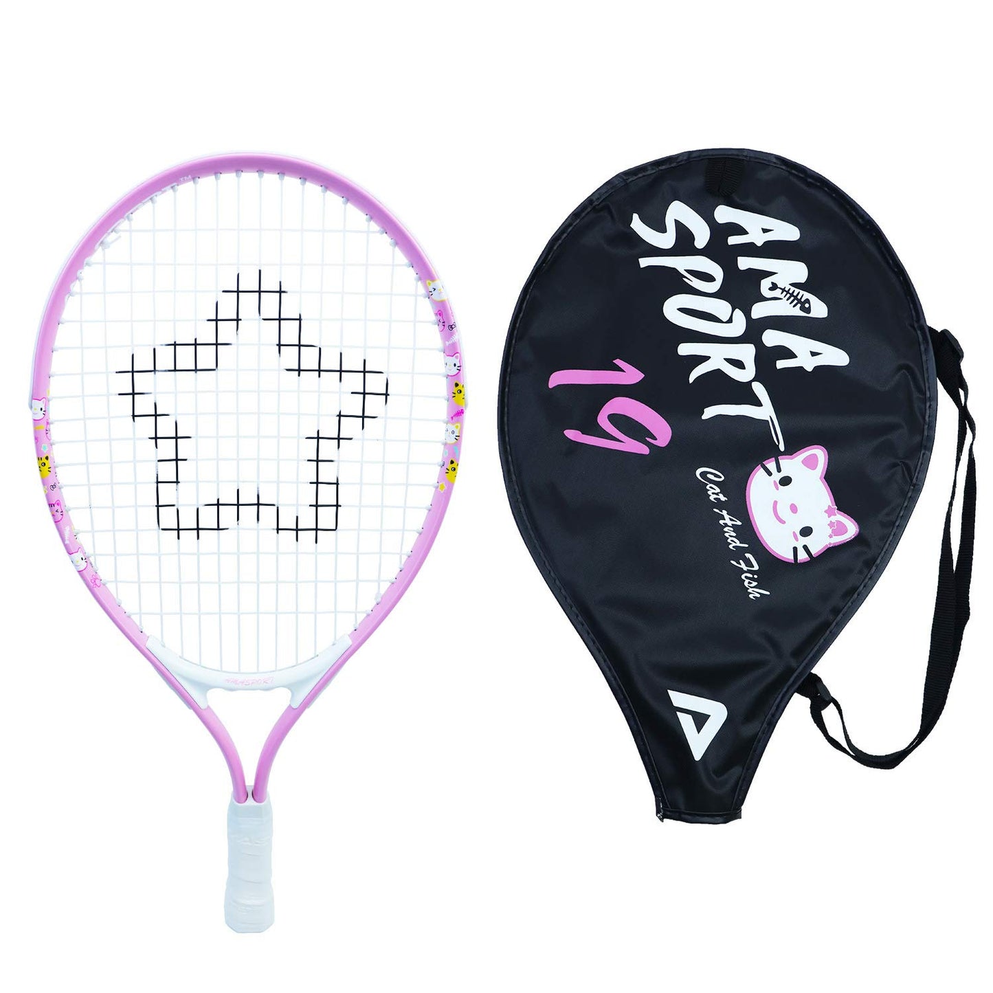 AMA SPORT Kids Tennis Racket for Junior Toddlers Starter Kit 17-25" Tennis Racquet for Girls and Boys with 420D Nylon Shoulder Strap Bag - Tennis Mindset