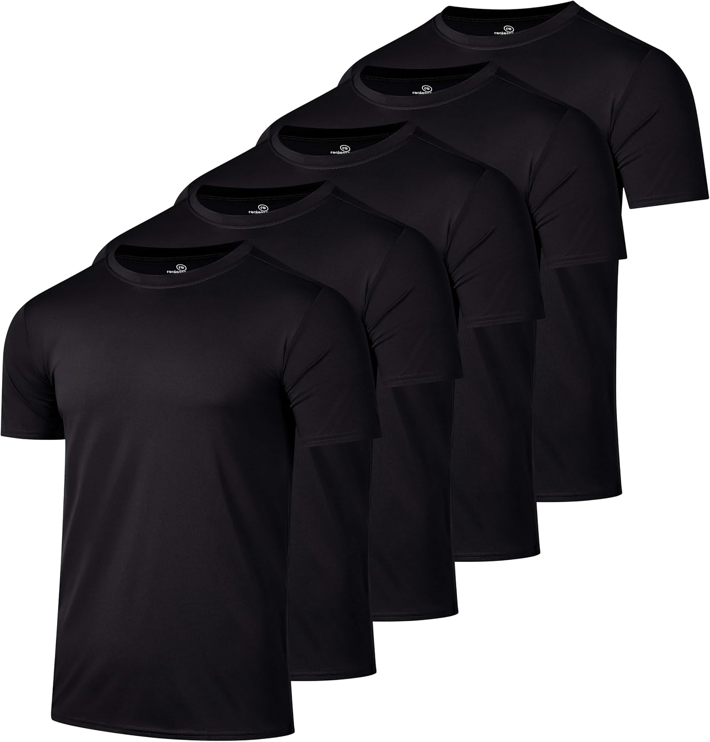 5 Pack Men's Dry Fit Workout T Shirts Crew Neck Athletic Gym Running Tees - Tennis Mindset