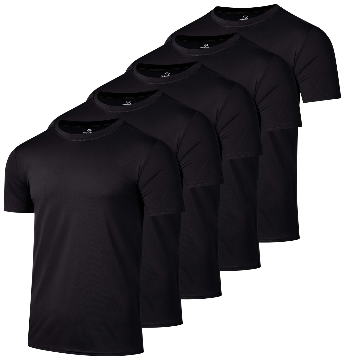 5 Pack Men's Dry Fit Workout T Shirts Crew Neck Athletic Gym Running Tees - Tennis Mindset