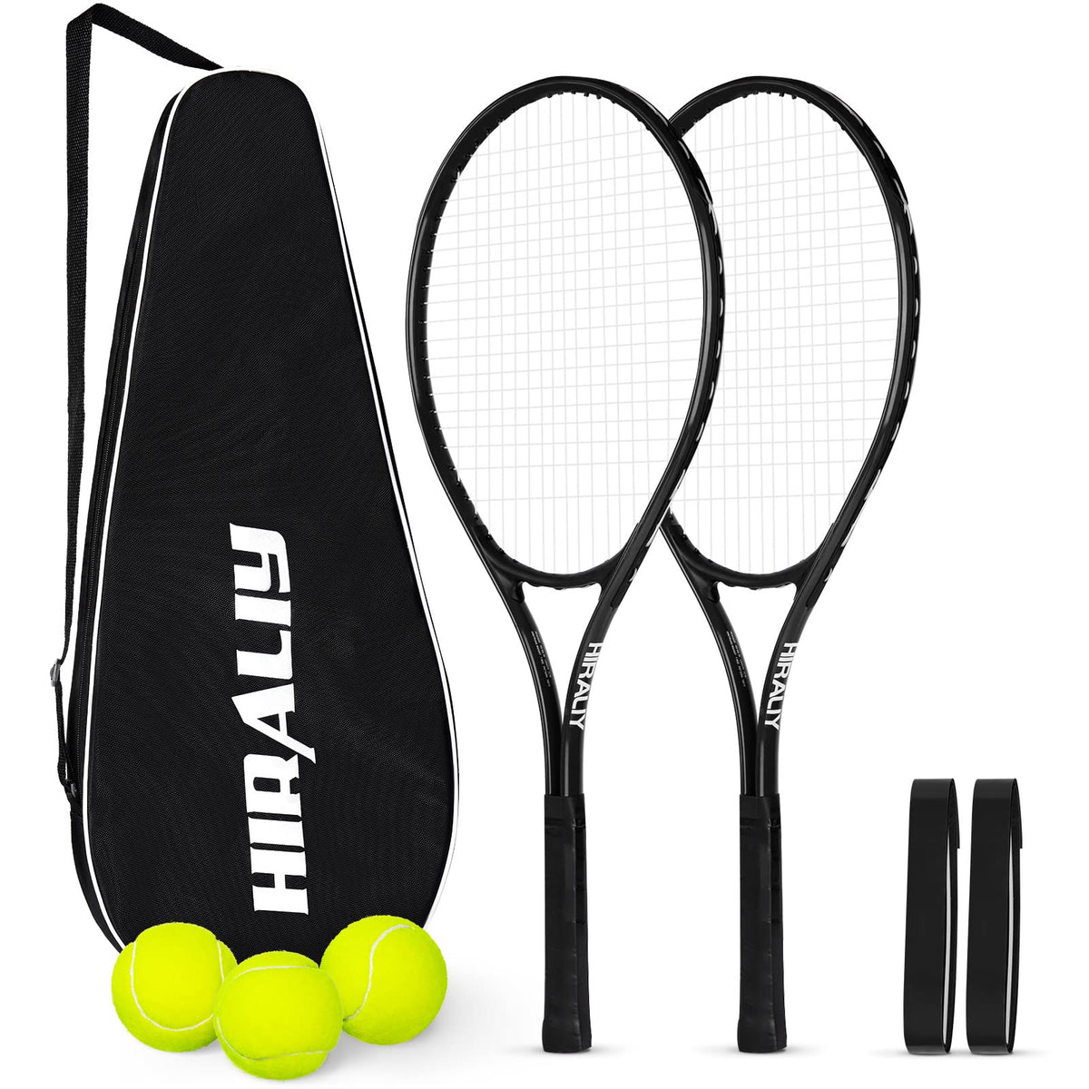 HIRALIY 27-Inch Tennis Racket for Adults with Ball and Carry Bag - Tennis Mindset