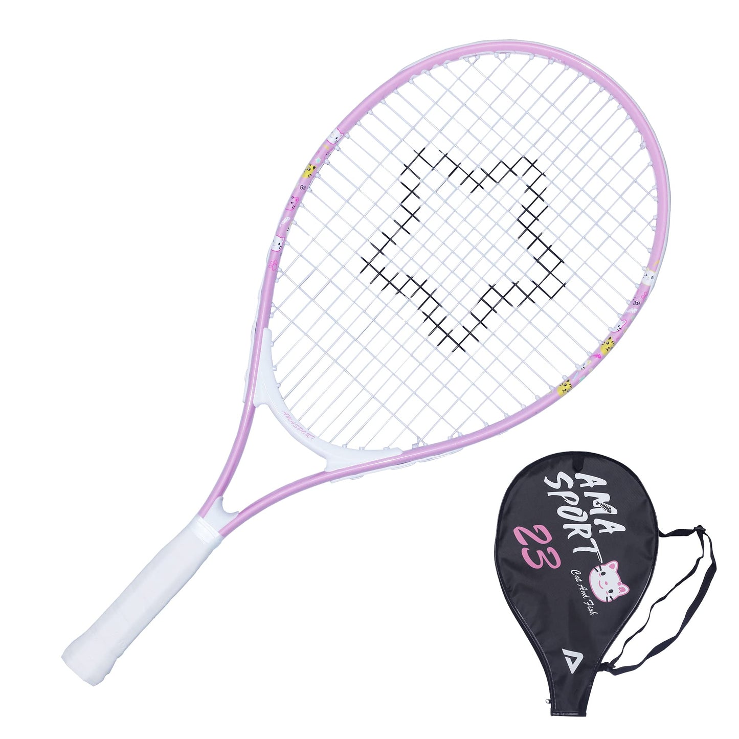 AMA SPORT Kids Tennis Racket for Junior Toddlers Starter Kit 17-25" Tennis Racquet for Girls and Boys with 420D Nylon Shoulder Strap Bag - Tennis Mindset