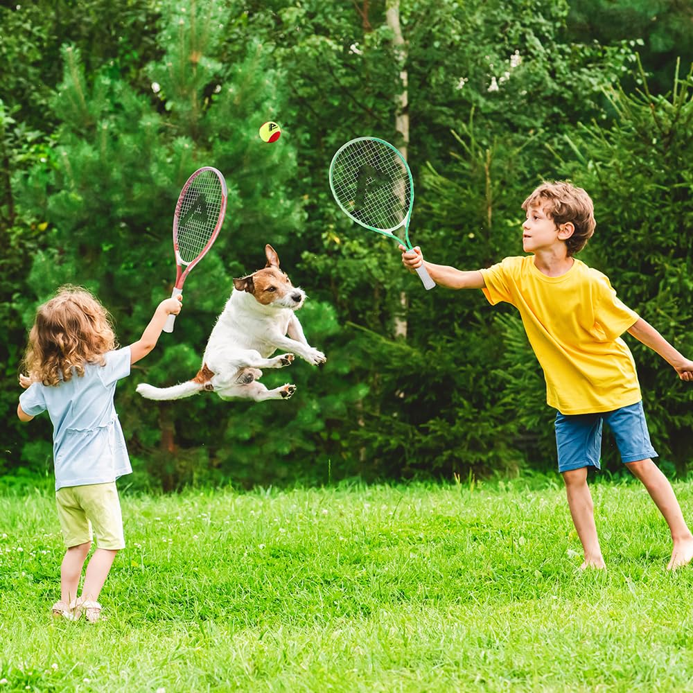 AMA SPORT Kids Tennis Racket for Junior Toddlers Starter Kit 17-25" Tennis Racquet for Girls and Boys with 420D Nylon Shoulder Strap Bag - Tennis Mindset