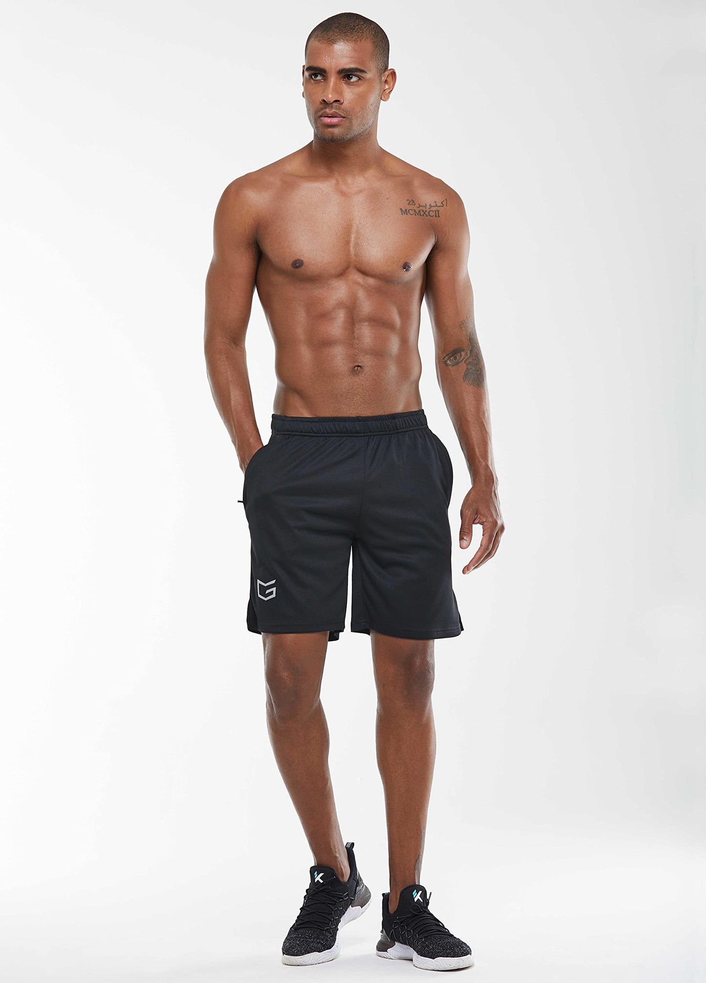 G Gradual Men's 7" Workout Running Shorts Quick Dry Lightweight Gym Shorts with Zip Pockets - Tennis Mindset