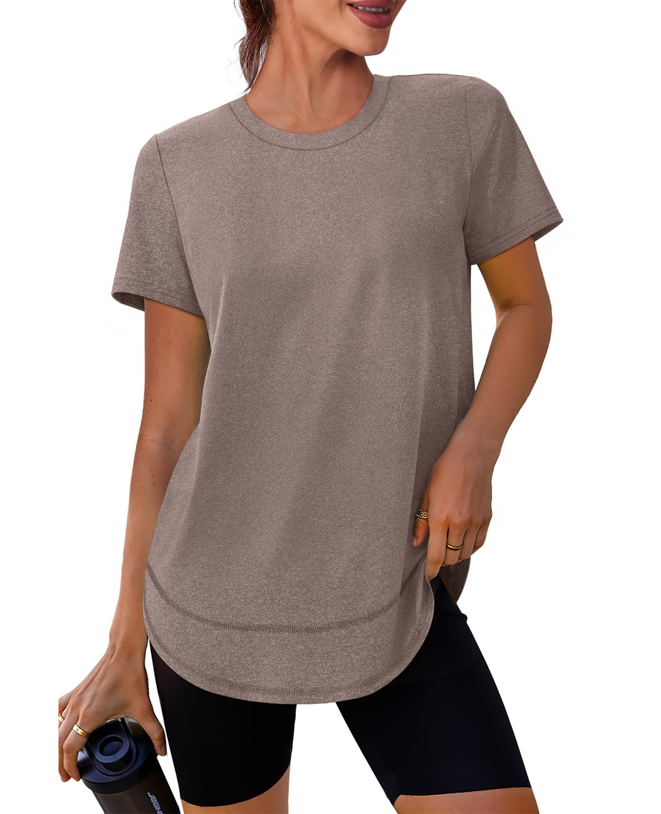 XIEERDUO Womens Workout Tops Short Sleeve Shirts Sun Protection UPF 50+ Quick Dry Outfits for Hiking Running S-3XL
