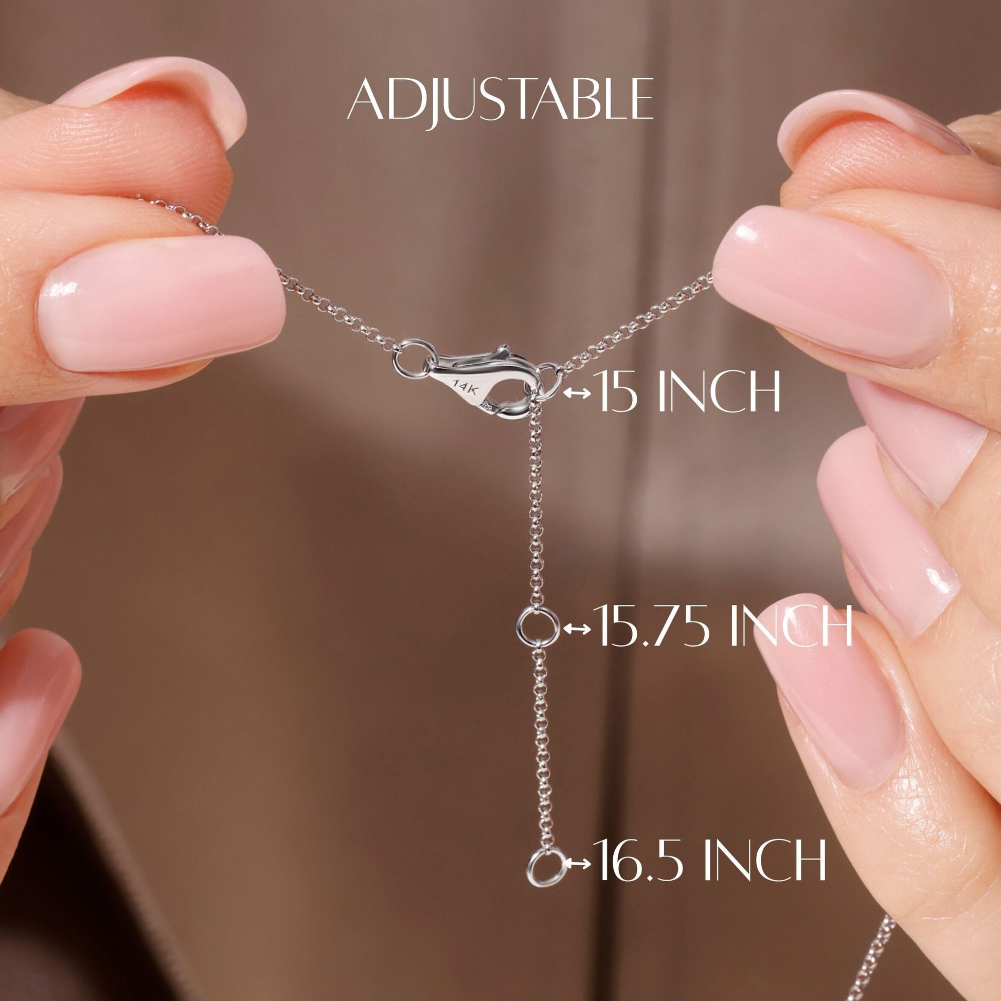 14K Yellow/White Gold Pendant Necklace With 0.50-1.00 TCW Lab Grown Diamond in Pear/Round Shape (E-F Color, VVS-VS), Adjustable Length from 15"-16.5", IGI Certified, Necklaces For Women, Gift For Her - Tennis Mindset