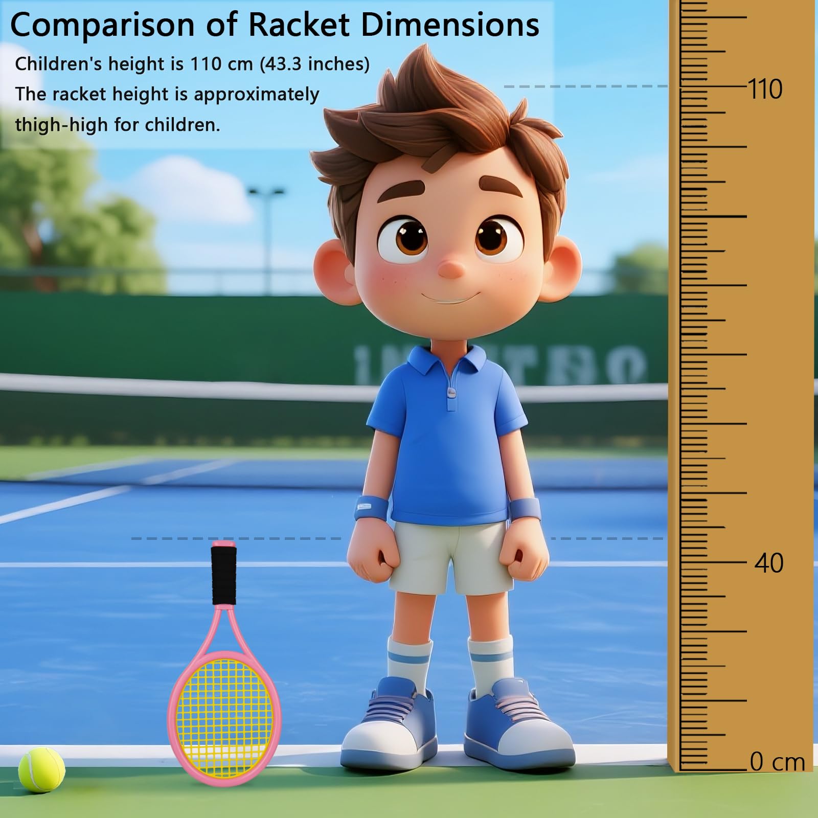 Kids Tennis Racket,17 Inch Plastic Tennis Racket with 2 Soft Balls,2 Tennis Balls and 4 Shuttlecocks for Kid,Toddler Outdoor/Indoor Sport Play - Tennis Mindset