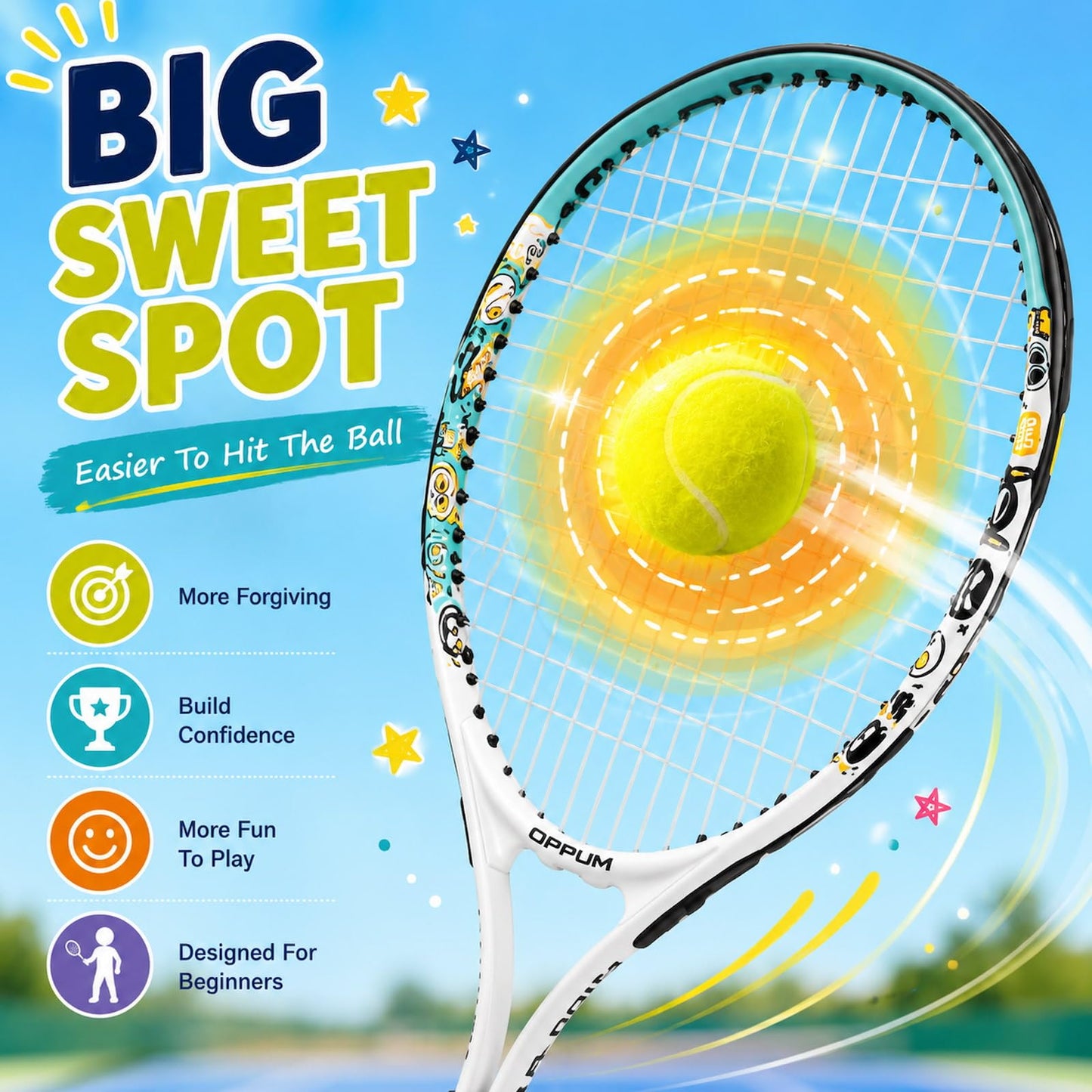 2-Pack Kids Tennis Racket Set, Junior Racquets with Bag and Balls - Tennis Mindset