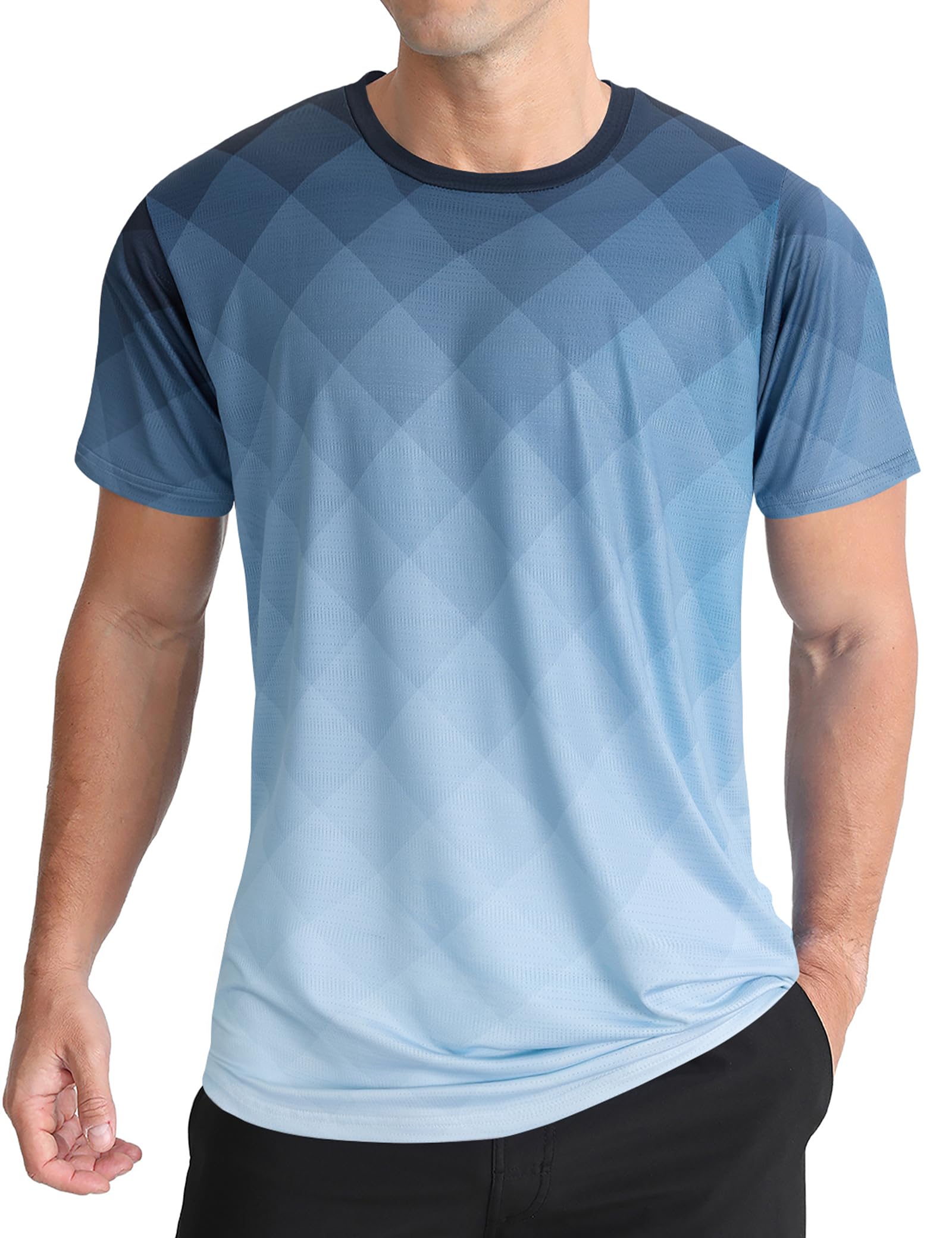 Men's Athletic T-Shirt Performance Gym Shirt Quick Dry Running Workout Tops - Tennis Mindset