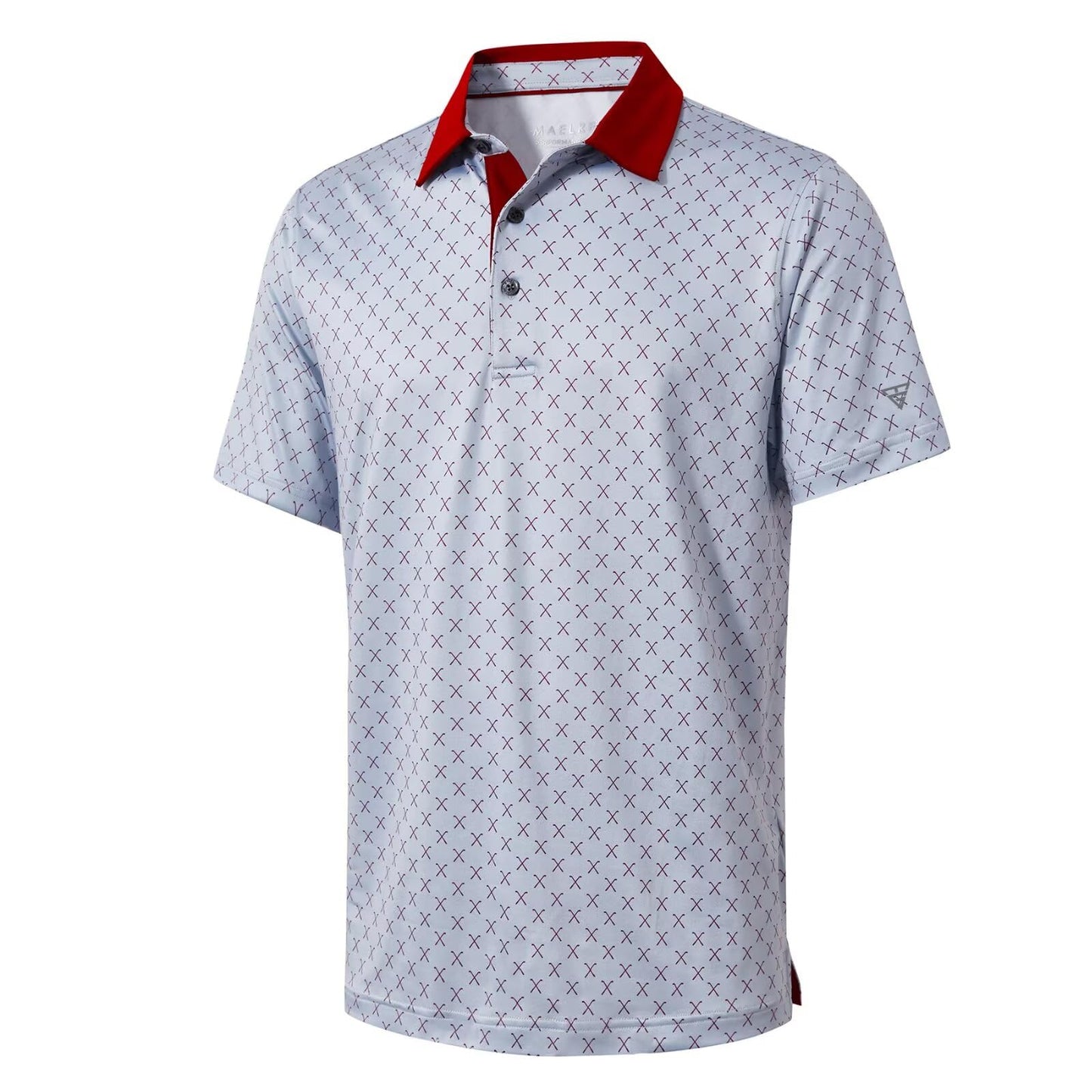 Golf Shirts for Men Dry Fit Short Sleeve Print Performance Moisture Wicking Polo Shirt - Tennis Mindset