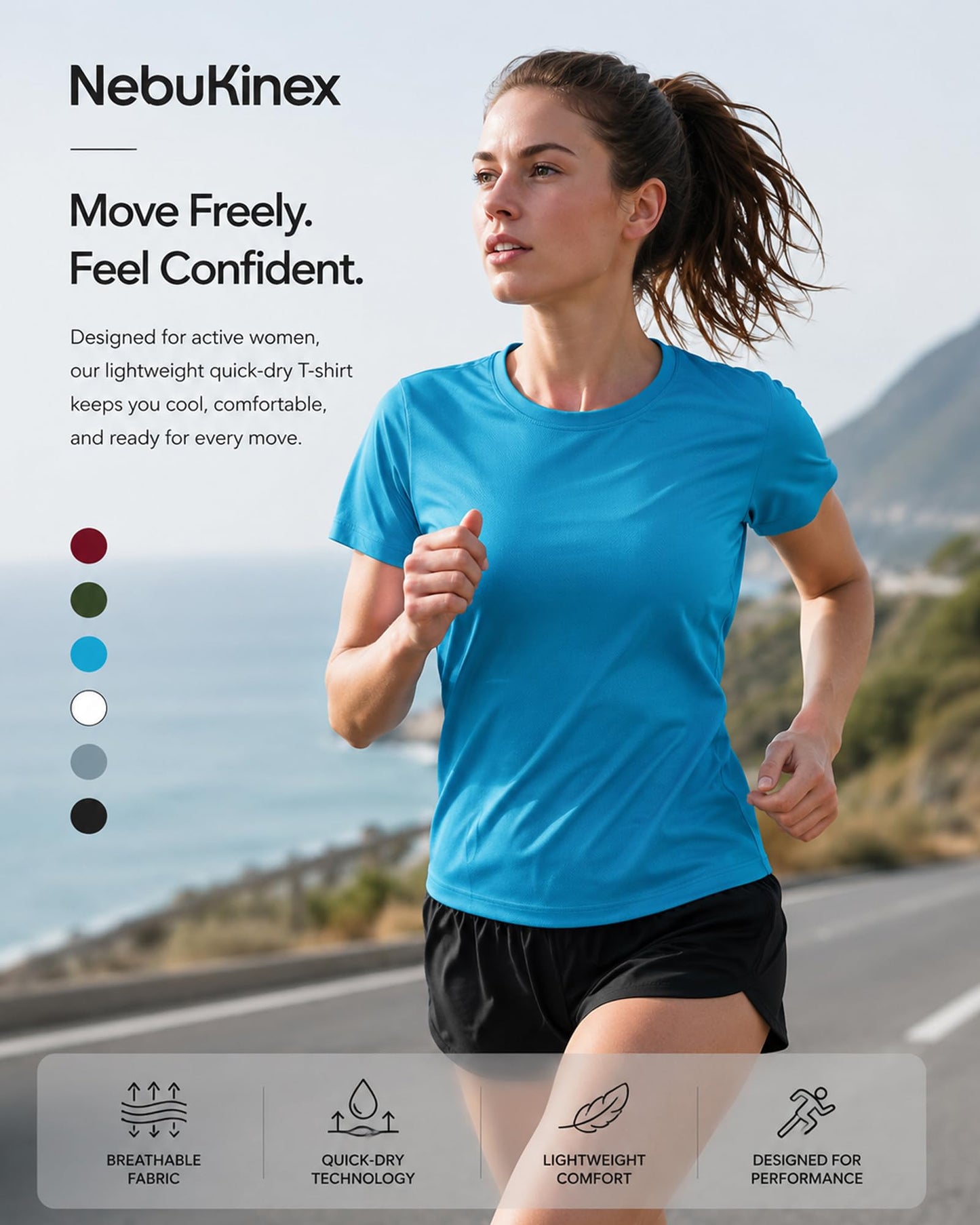 6 Pack Workout Tops for Women Short Sleeve Athletic Quick Dry T Shirts