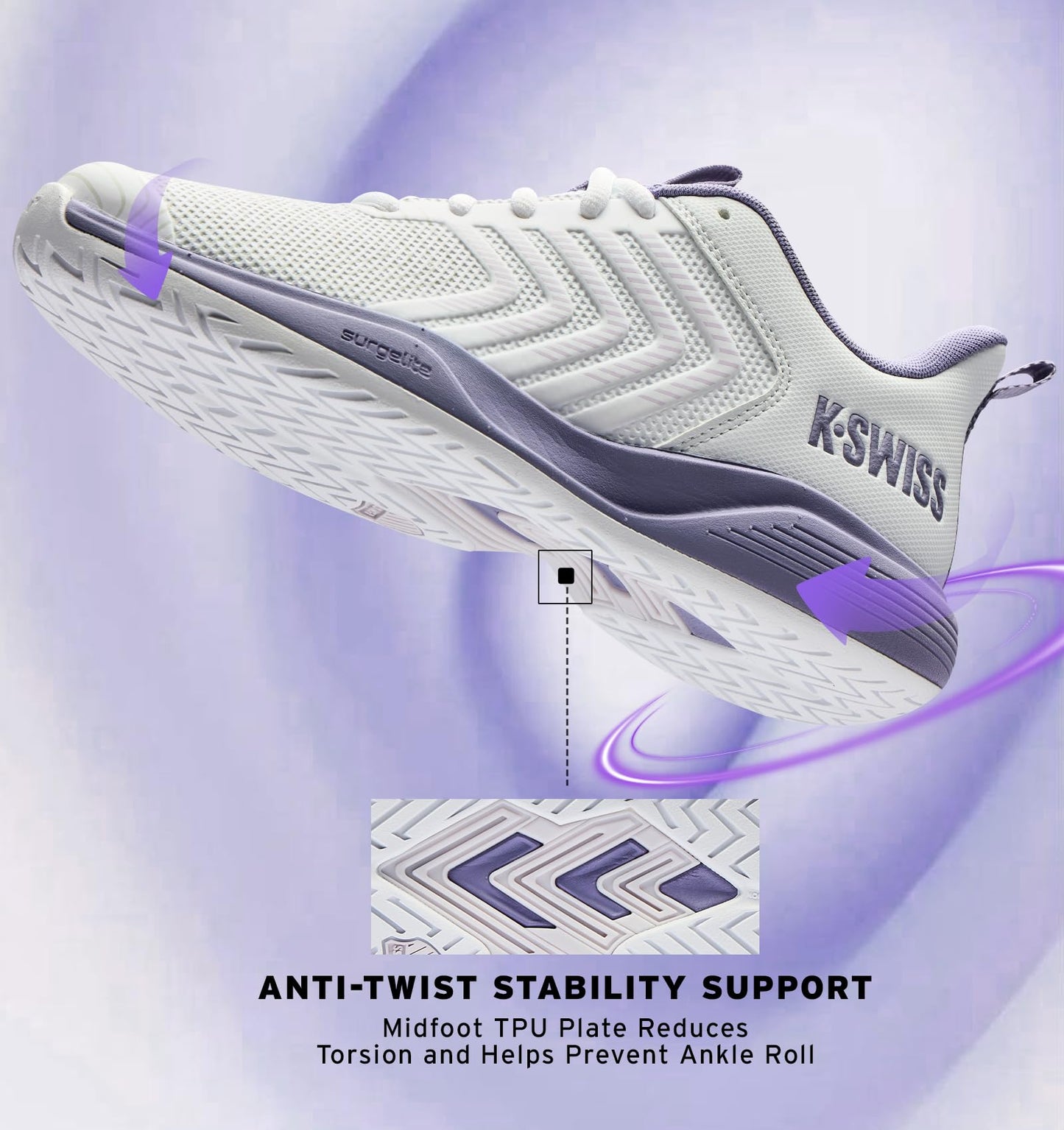K-Swiss Women's Ultrashot Light Pickleball Tennis Shoe - Lightweight Court Shoes Lateral Movement Stable Support - Tennis Mindset