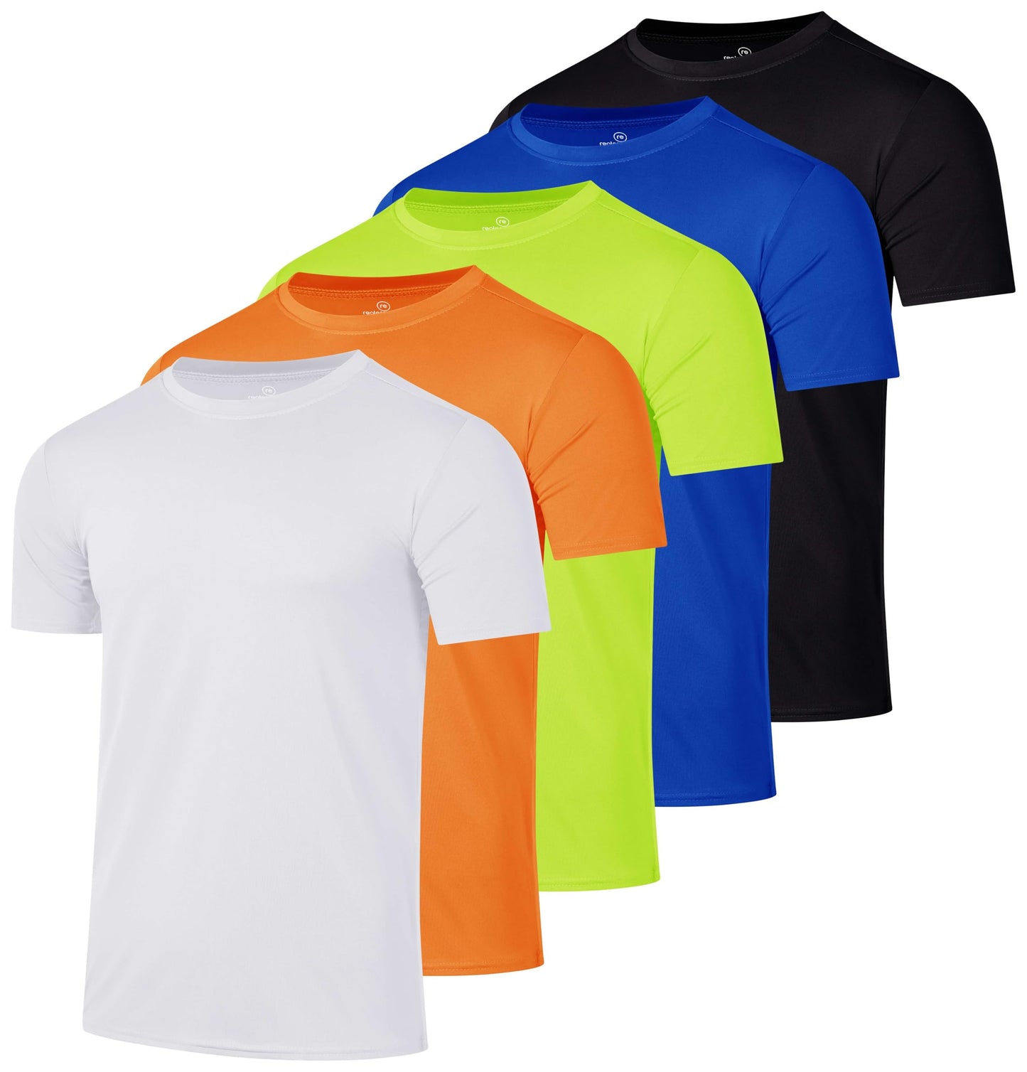 5 Pack Men's Dry Fit Workout T Shirts Crew Neck Athletic Gym Running Tees - Tennis Mindset