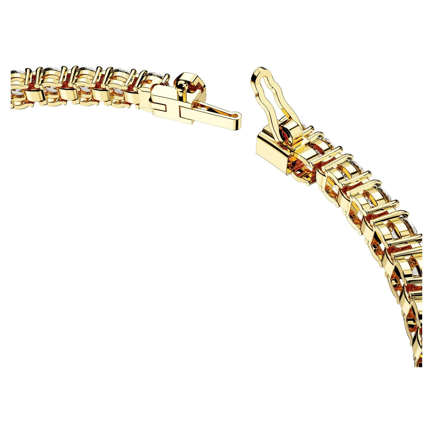 Swarovski Matrix Tennis Bracelet, Round Cut Crystals, Pink, Blue, Black, Clear, Rhodium, Gold-Tone and Rose Gold-Tone Finishes