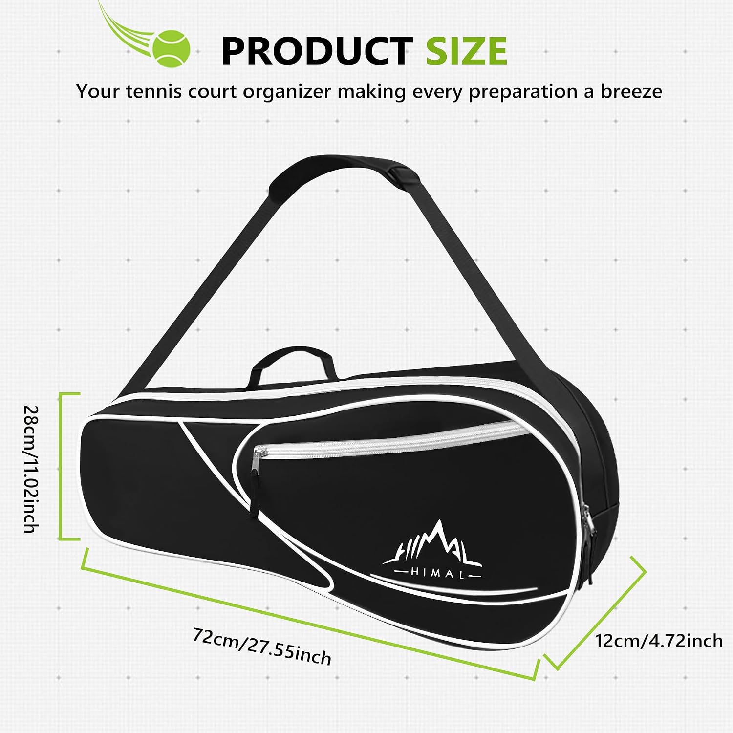 Himal Outdoors 3 Racquet Tennis Bag Tennis Racket Bag for Men Women - Tennis Mindset