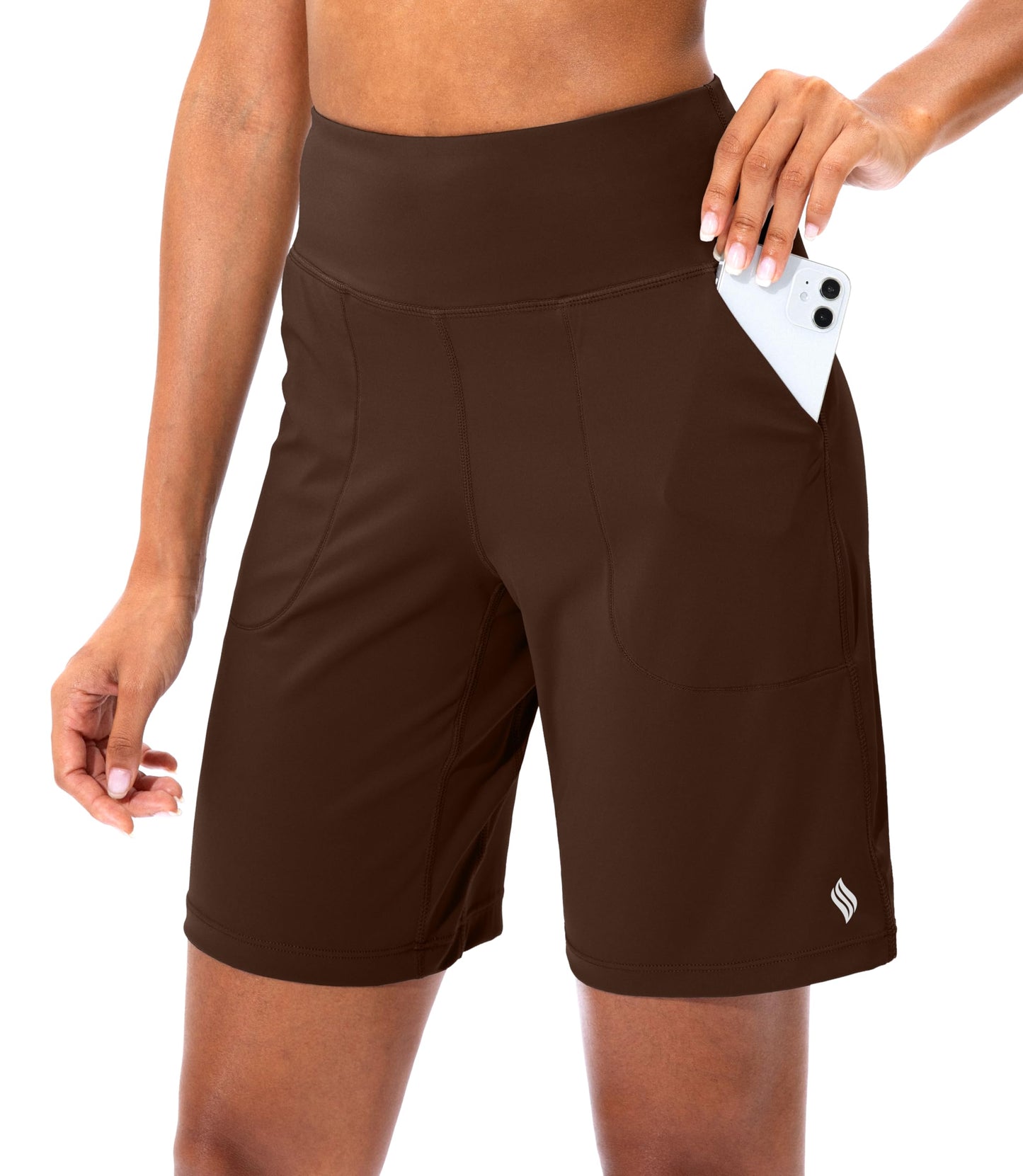 SANTINY Bermuda Shorts for Women with Pockets Athletic Workout Shorts - Tennis Mindset