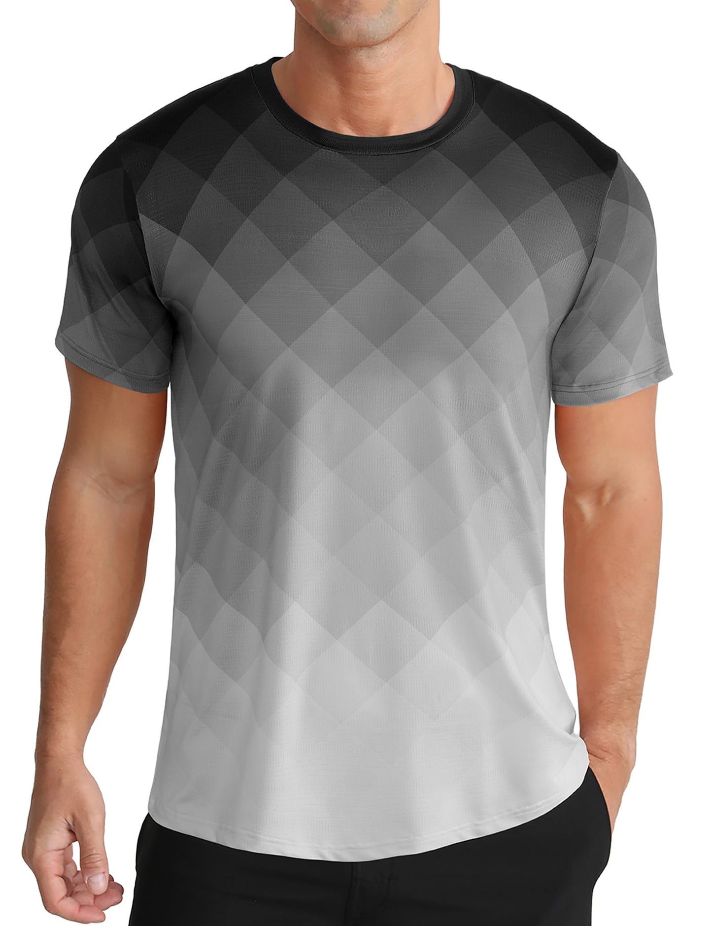 Men's Athletic T-Shirt Performance Gym Shirt Quick Dry Running Workout Tops - Tennis Mindset