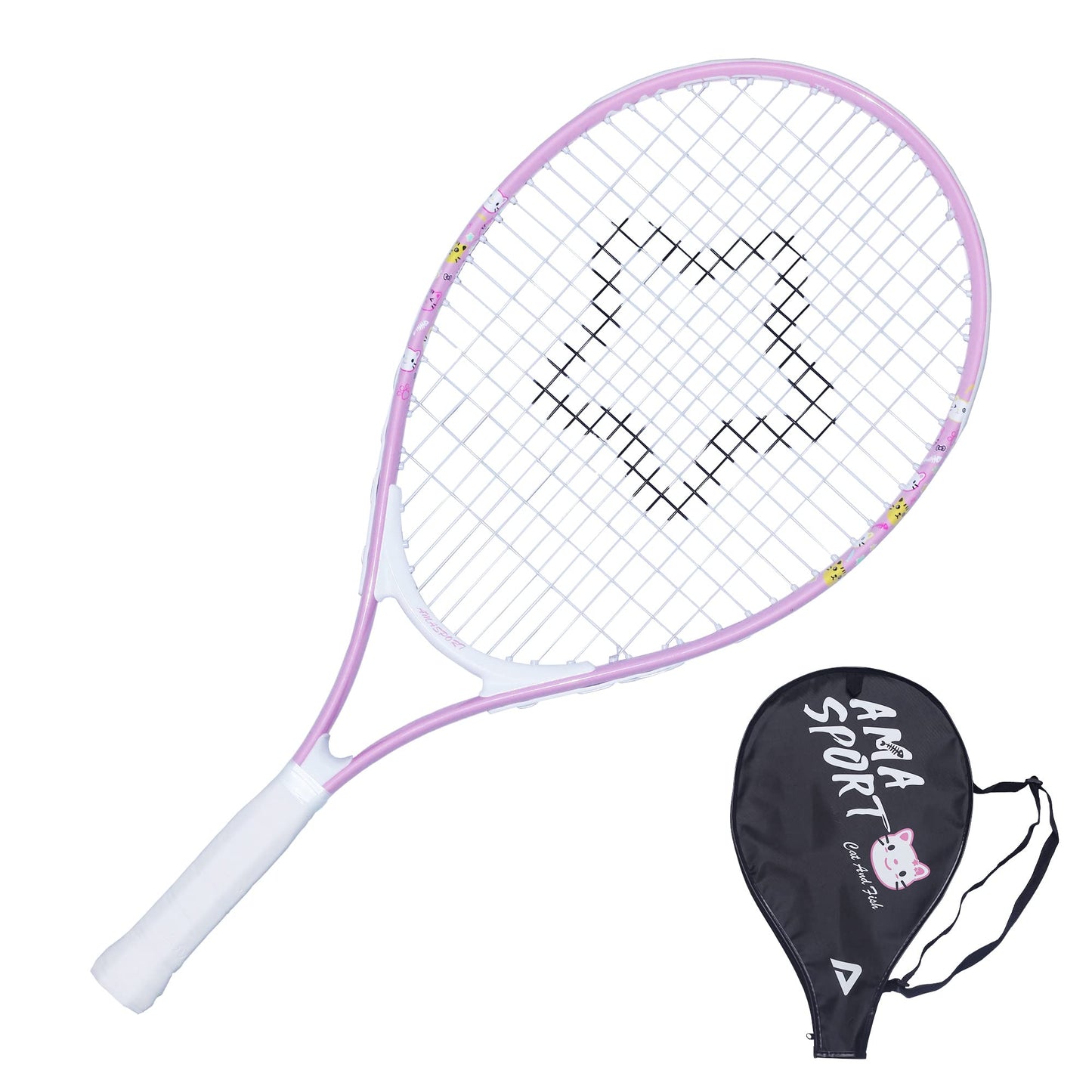 AMA SPORT Kids Tennis Racket for Junior Toddlers Starter Kit 17-25" Tennis Racquet for Girls and Boys with 420D Nylon Shoulder Strap Bag - Tennis Mindset