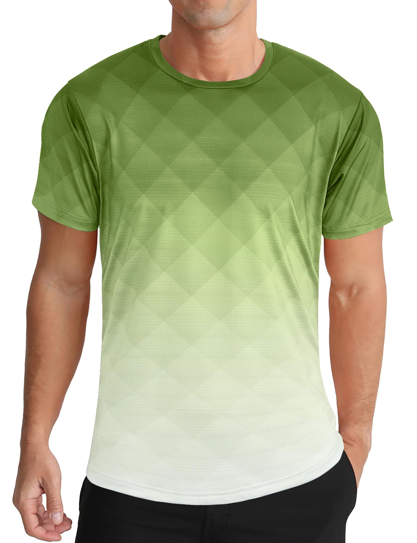 Men's Athletic T-Shirt Performance Gym Shirt Quick Dry Running Workout Tops - Tennis Mindset
