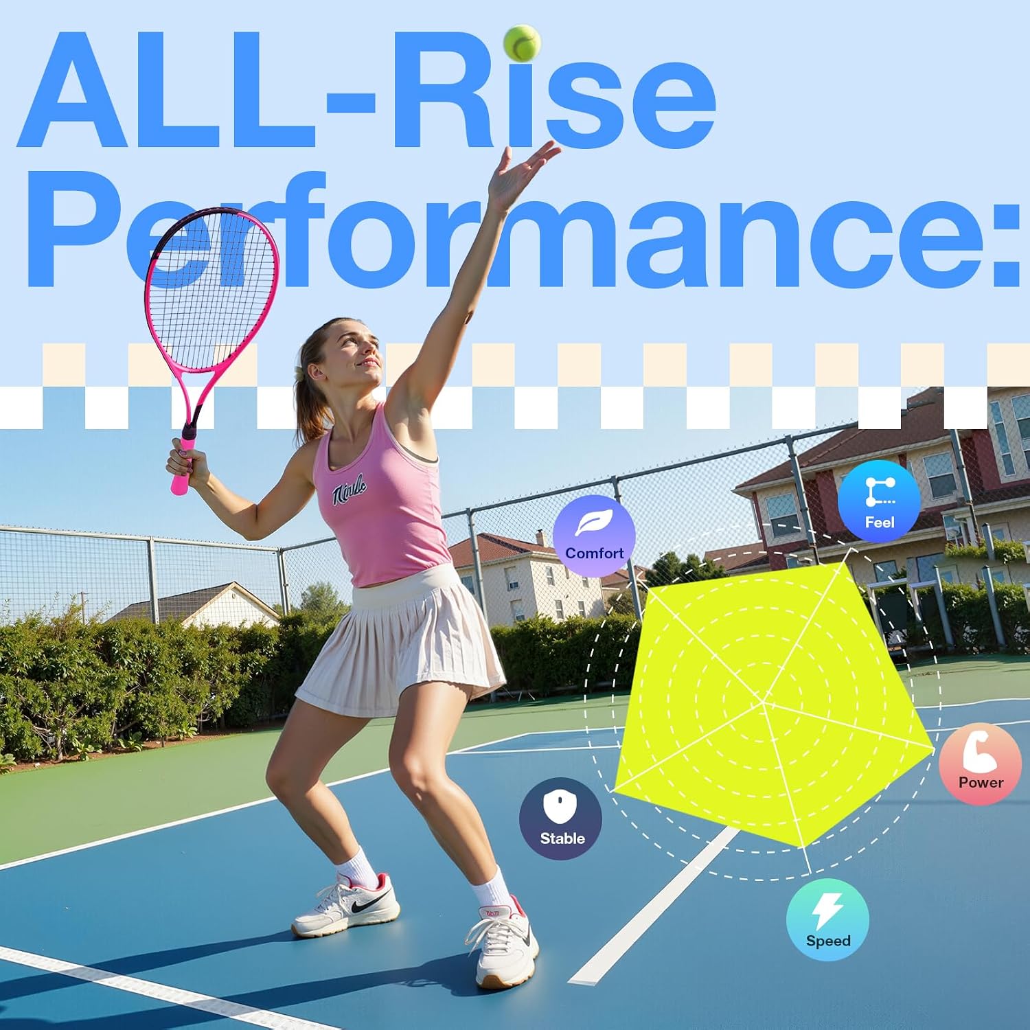 AboveGenius Neon Tennis Rackets 2 Pack for Adults- 27" Lightweight Aluminum Tennis Racquet Set with 3 Balls & Bag- Vibrant High-Visibility Matte Finish for Men Women Beginners - Tennis Mindset