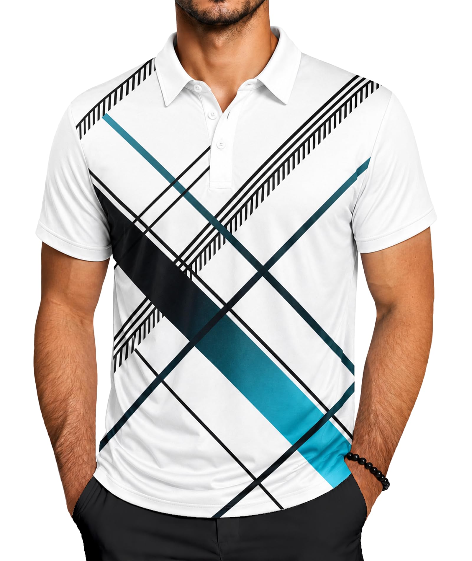 ZITY Golf Polo Shirts for Men Short Sleeve UPF 50+ Athletic Tennis T-Shirt - Tennis Mindset