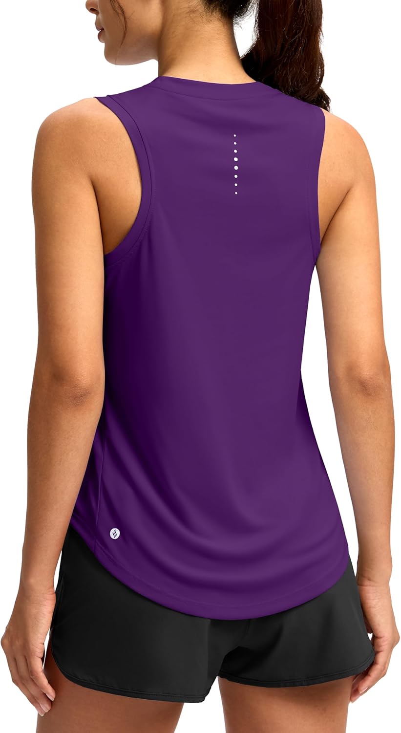 SANTINY Women's Workout Tank Top Racerback Athletic Shirt