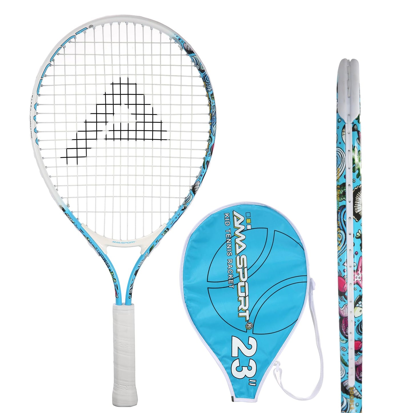 AMA SPORT Kids Tennis Racket for Junior Toddlers Starter Kit 17-25" Tennis Racquet for Girls and Boys with 420D Nylon Shoulder Strap Bag - Tennis Mindset