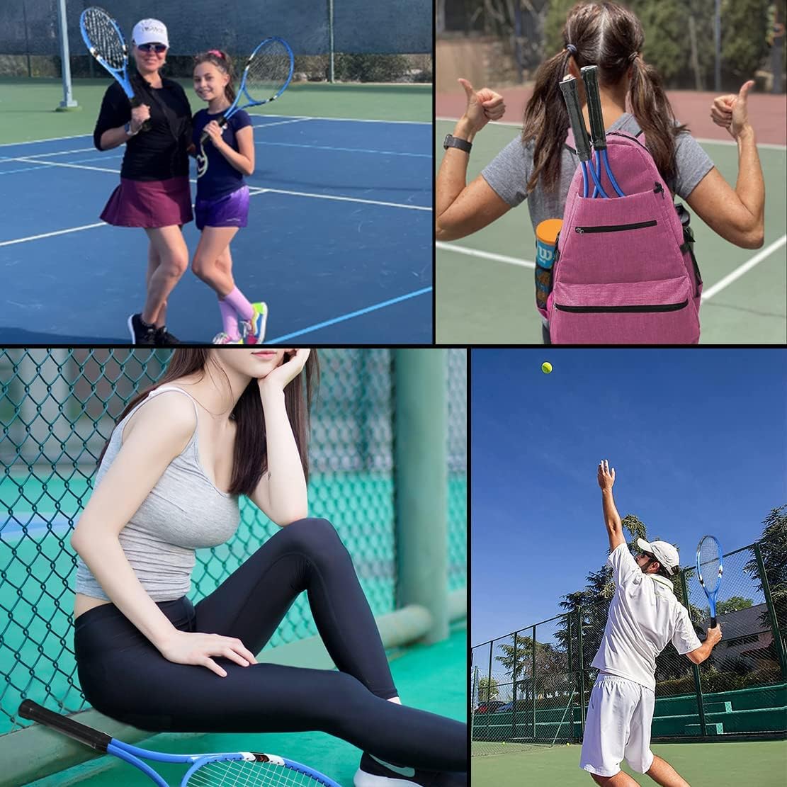 Tennis Rackets 2 Players Recreational for Beginners,Pre-Strung 27 Inch Light Adult Racquet Set for Women Men with Tennis Balls,Overgrips and Carry Bag - Tennis Mindset