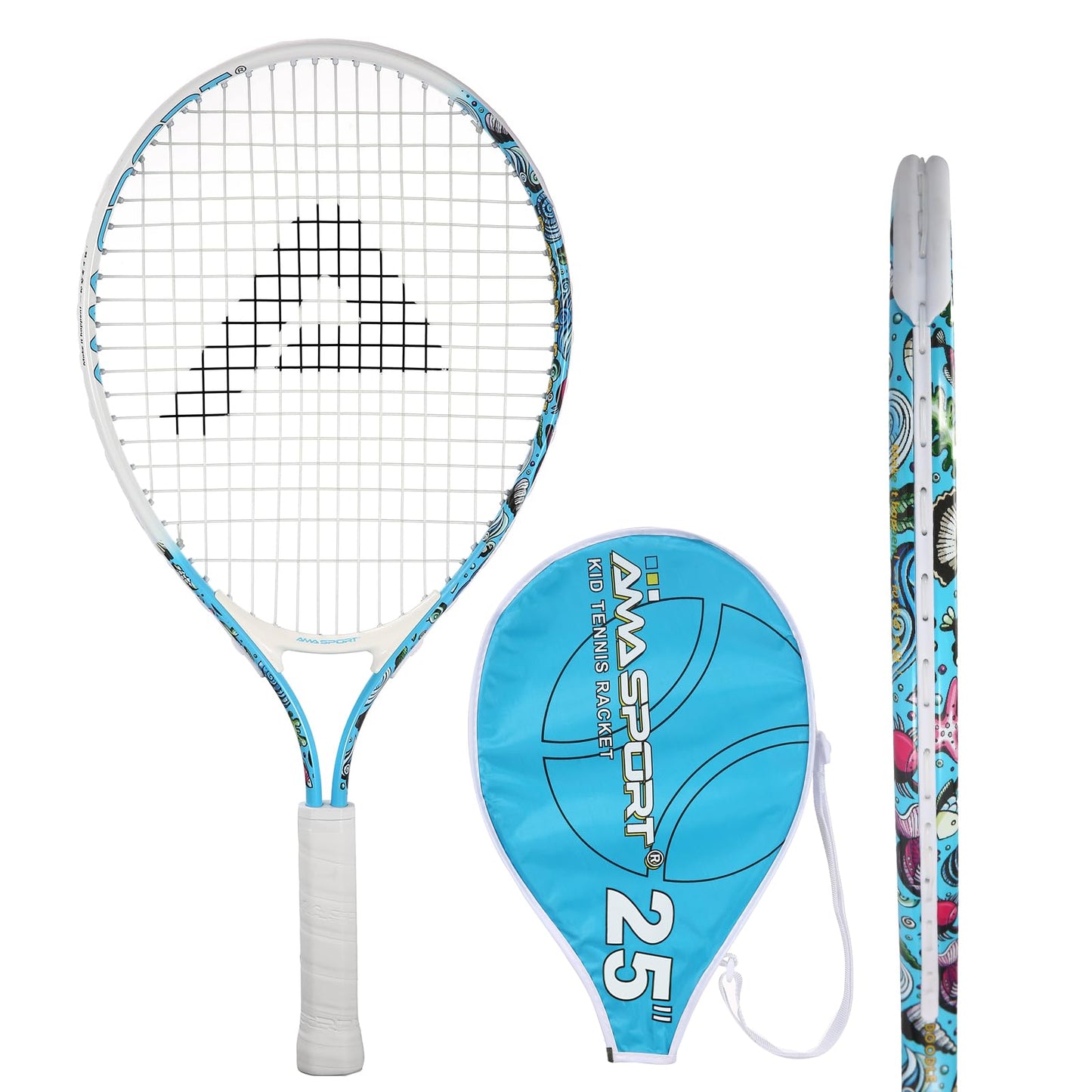 AMA SPORT Kids Tennis Racket for Junior Toddlers Starter Kit 17-25" Tennis Racquet for Girls and Boys with 420D Nylon Shoulder Strap Bag - Tennis Mindset