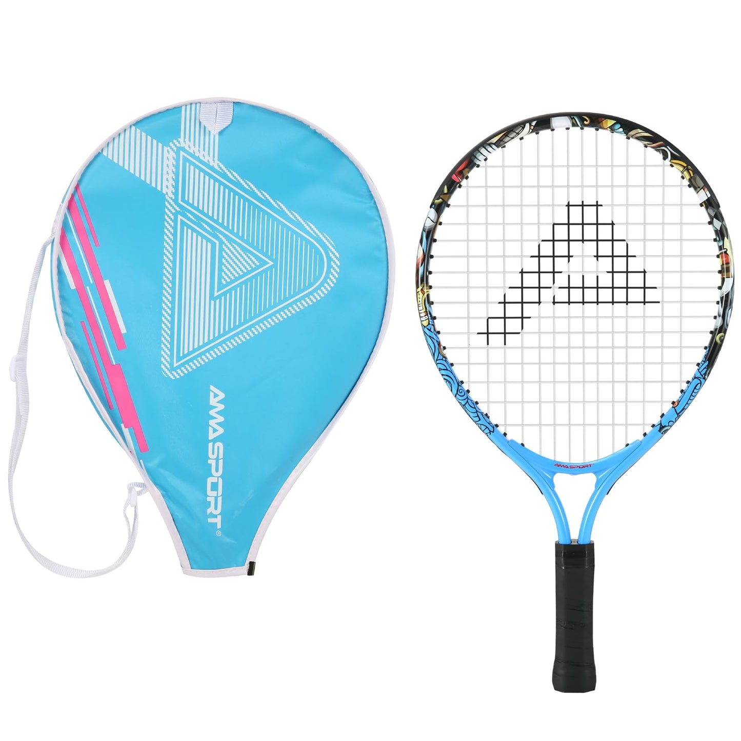 AMA SPORT Kids Tennis Racket for Junior Toddlers Starter Kit 17-25" Tennis Racquet for Girls and Boys with 420D Nylon Shoulder Strap Bag - Tennis Mindset
