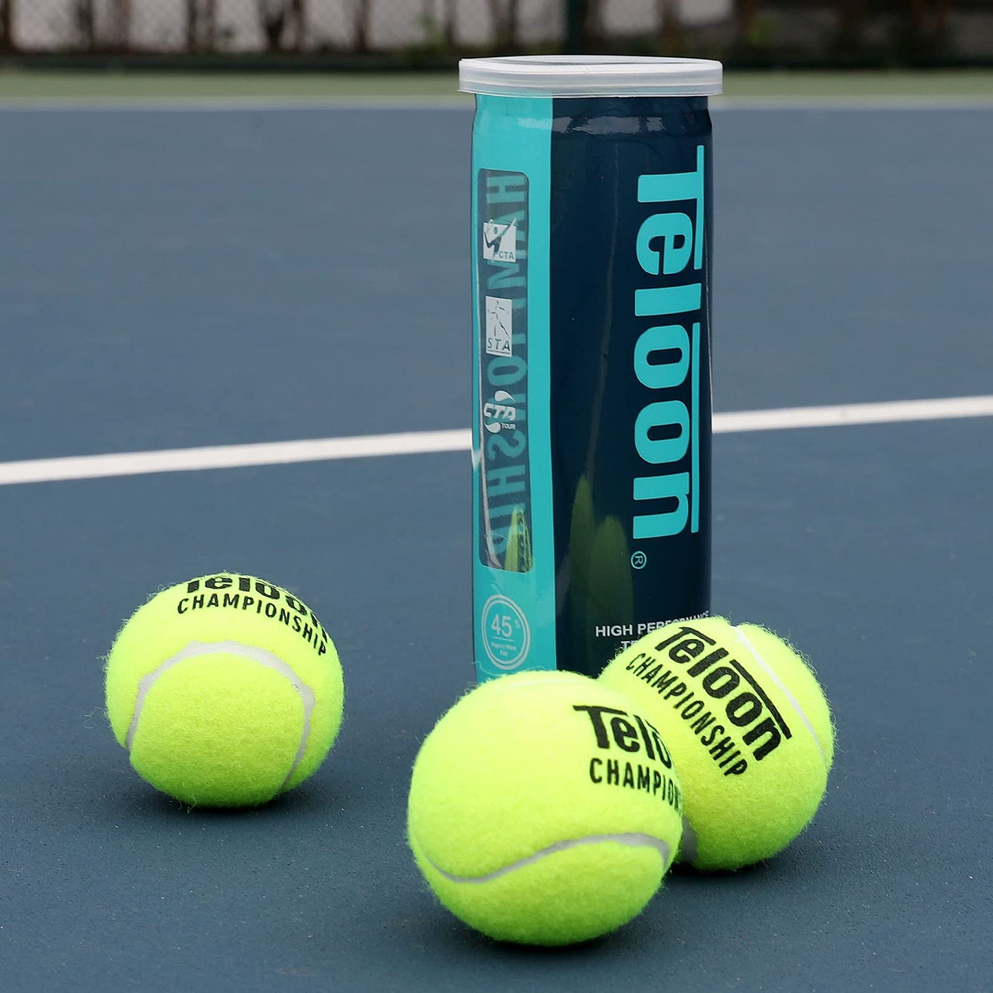 Teloon Championship Tennis Balls - Extra Duty - Regular Duty Felt Pressurized Tennis Balls