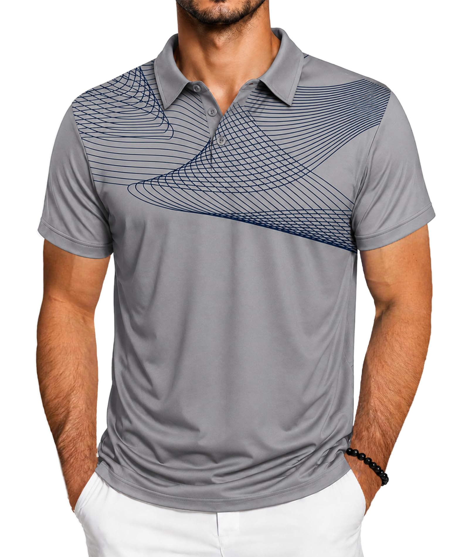 ZITY Golf Polo Shirts for Men Short Sleeve UPF 50+ Athletic Tennis T-Shirt - Tennis Mindset