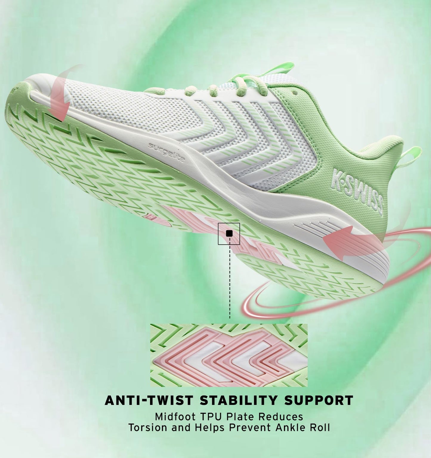 K-Swiss Women's Ultrashot Light Pickleball Tennis Shoe - Lightweight Court Shoes Lateral Movement Stable Support - Tennis Mindset