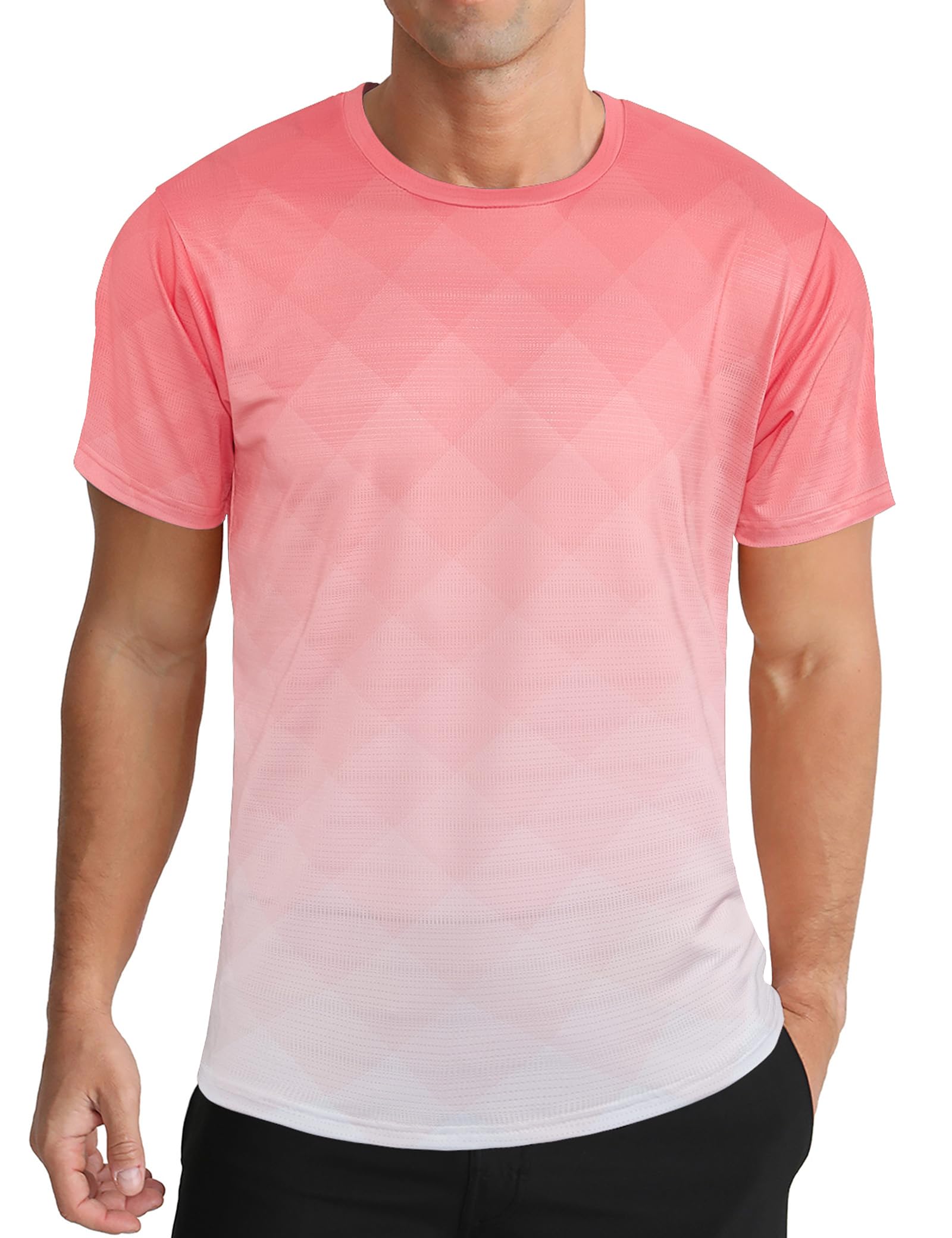 Men's Athletic T-Shirt Performance Gym Shirt Quick Dry Running Workout Tops - Tennis Mindset