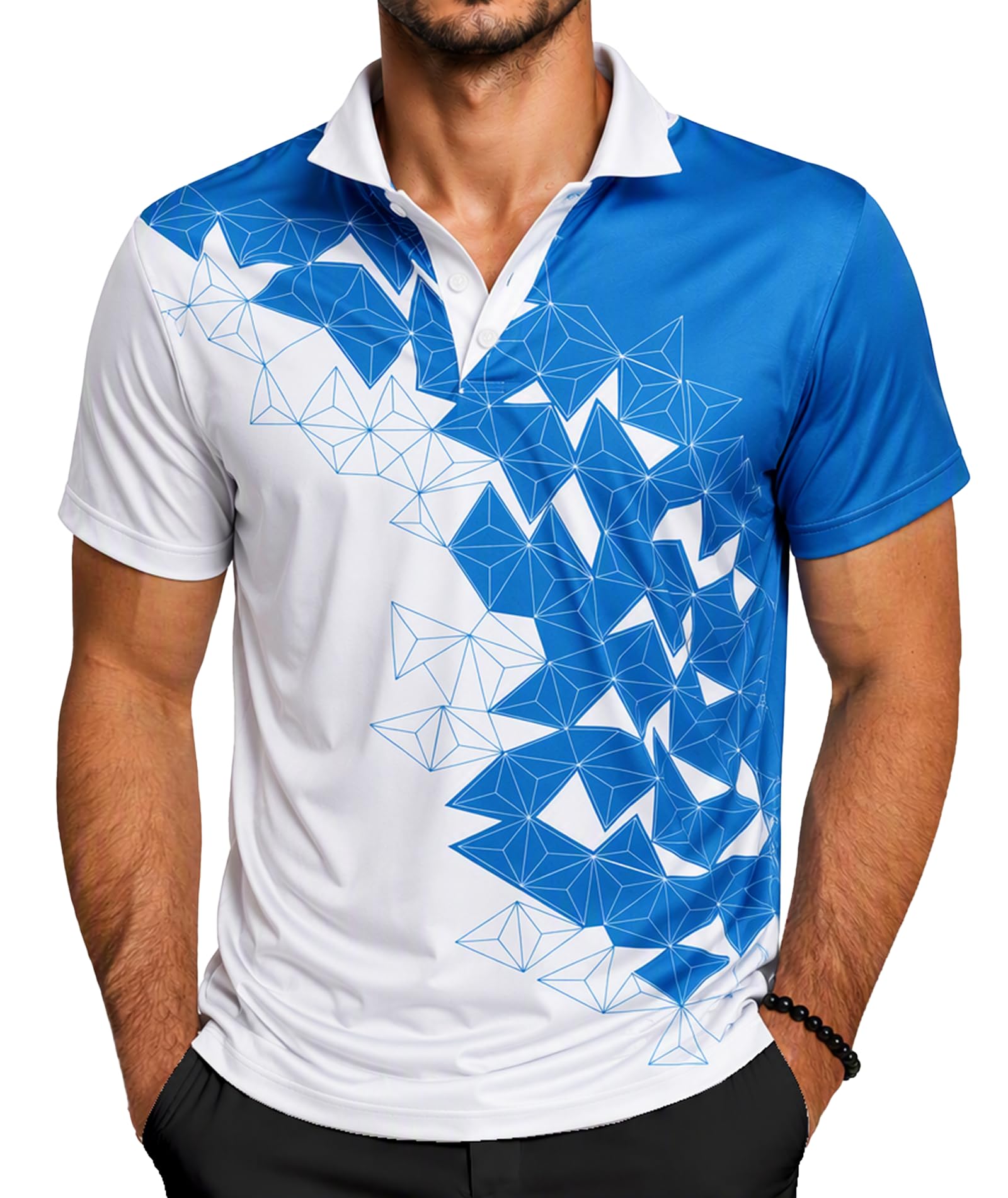ZITY Golf Polo Shirts for Men Short Sleeve UPF 50+ Athletic Tennis T-Shirt - Tennis Mindset