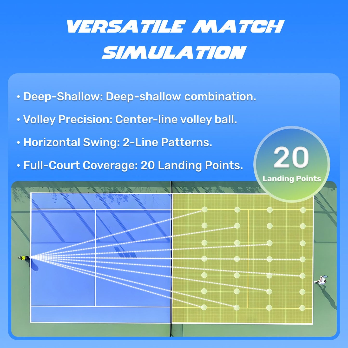 PUSUN｜PT-Smart Tennis Ball Machine: App Control with 12 Built-in Training Modes,6-Level Spin,28-Pt,75 MPH,32.6 lbs,100+ Ball,5H Battery, Portable, for Tennis/Padel,Training, Practice,Beginners to Pros - Tennis Mindset