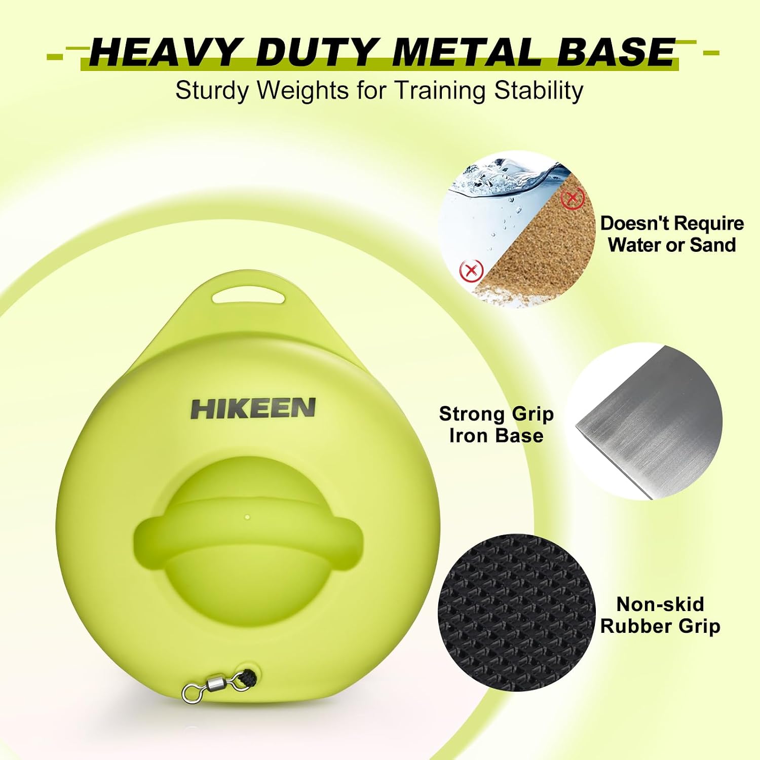 Hikeen Premium Tennis Trainer Rebound with Metal Base,Portable Solo Tennis Trainer Set with 3 Highly Elastic String Balls,Tennis Practice Equipment for Adult Kids an Beginners - Tennis Mindset