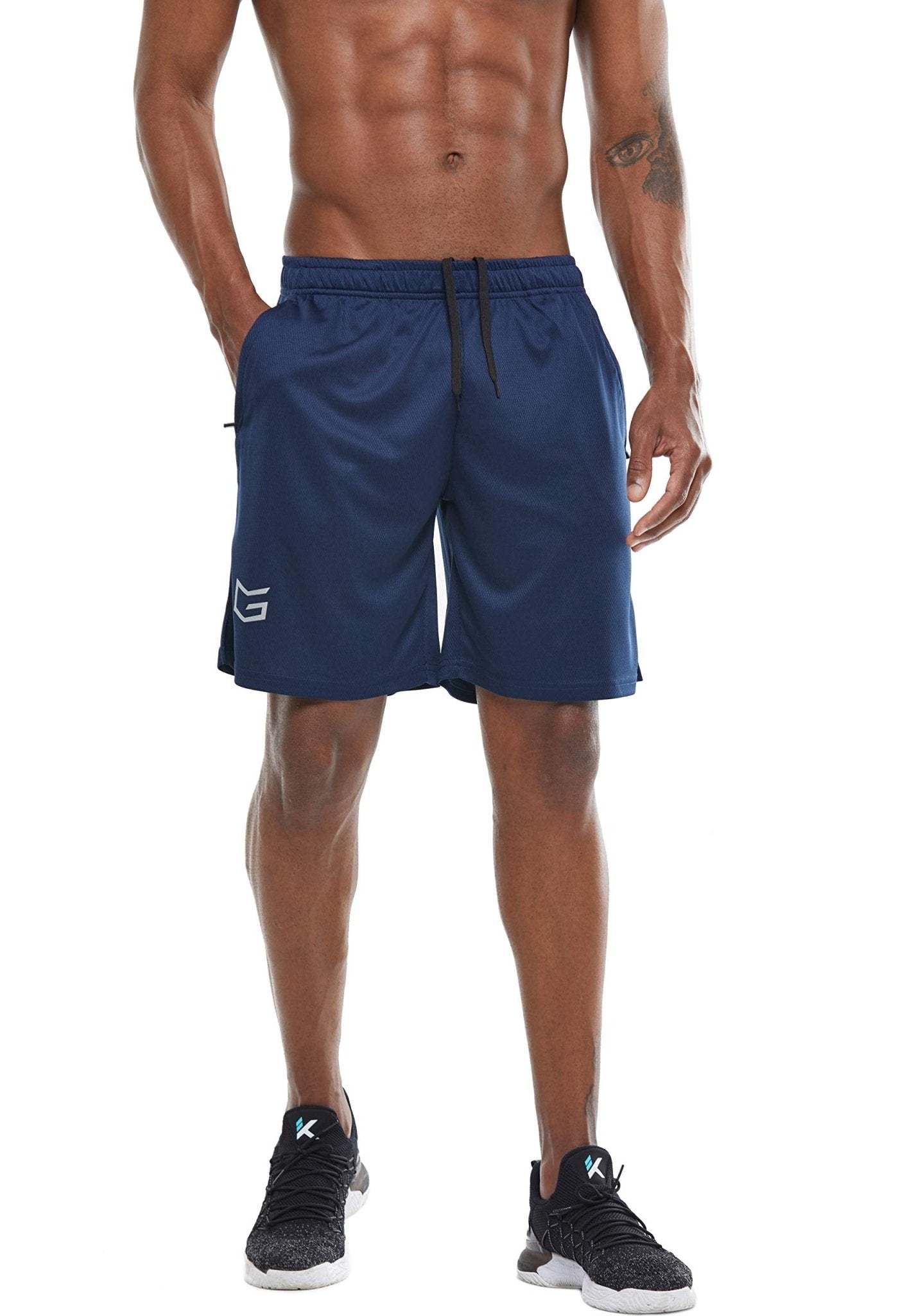 G Gradual Men's 7" Workout Running Shorts Quick Dry Lightweight Gym Shorts with Zip Pockets - Tennis Mindset