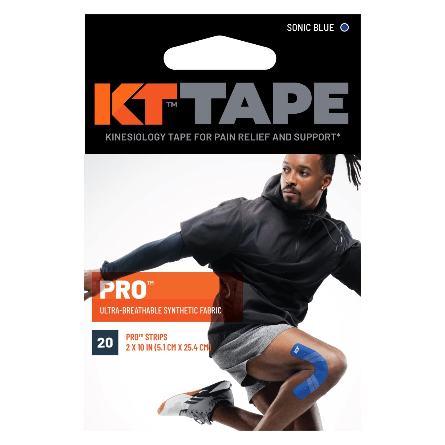 KT Tape, Pro Synthetic Kinesiology Athletic Tape, 20 Count, 10” Precut Strip - Tennis Mindset